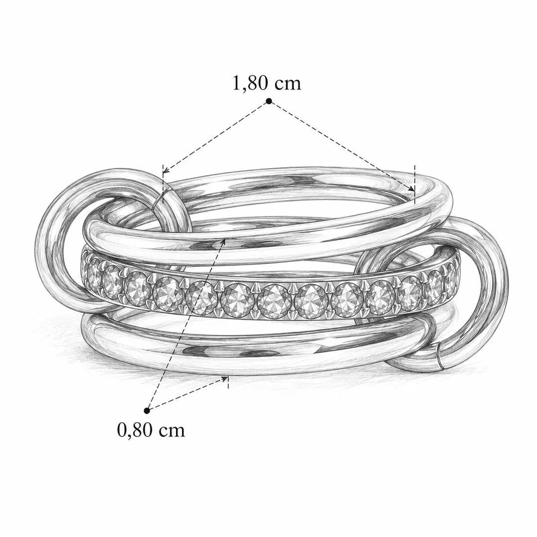 Orbitala Ring | Çelik Yüzük 5