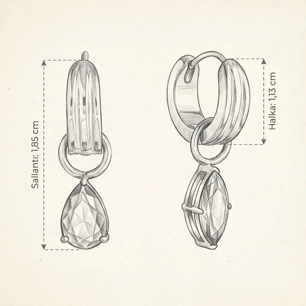 Gotiva Earring | Çelik Küpe 7