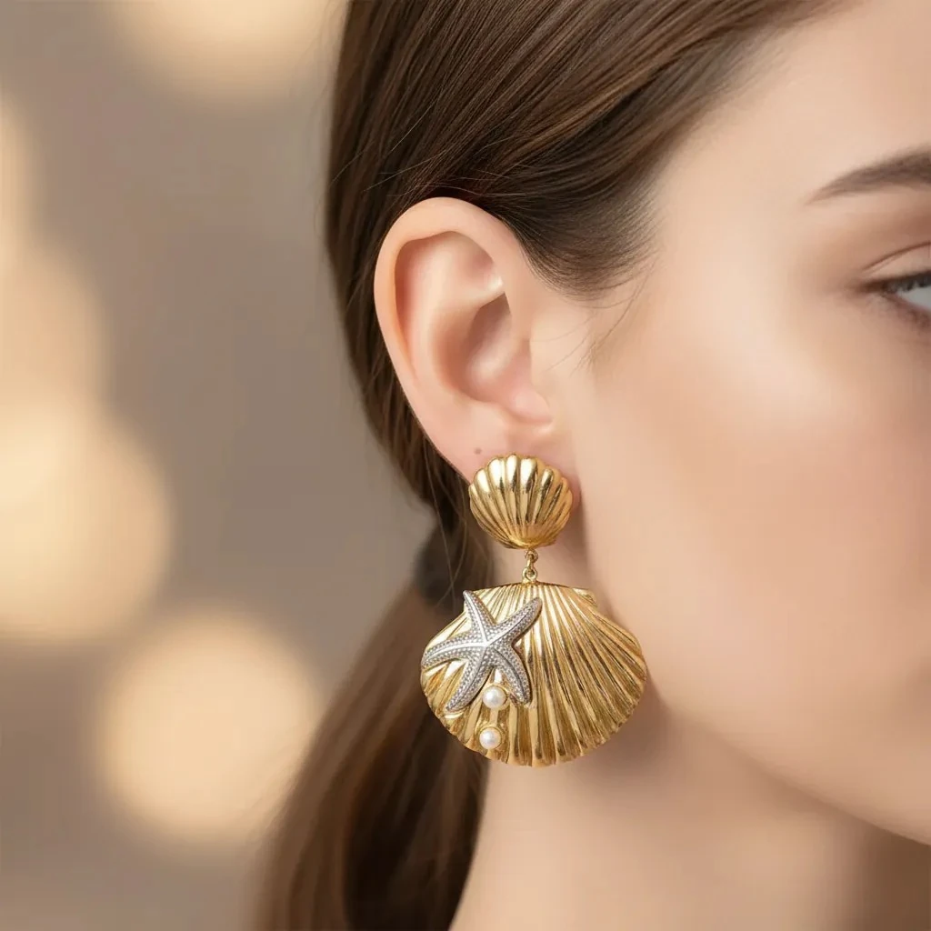 Astero Earring | Çelik Küpe