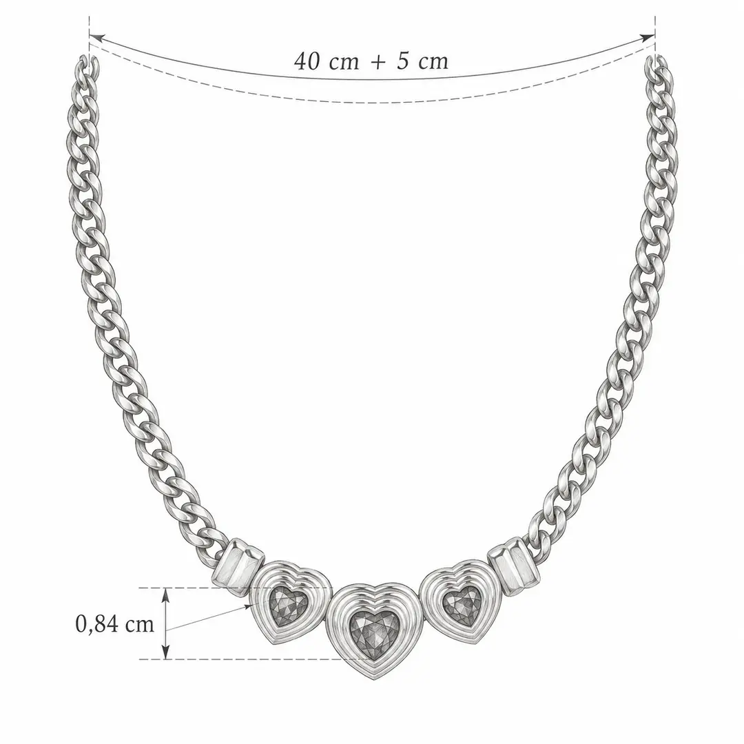 Tricuora Necklace | Çelik Kolye 3