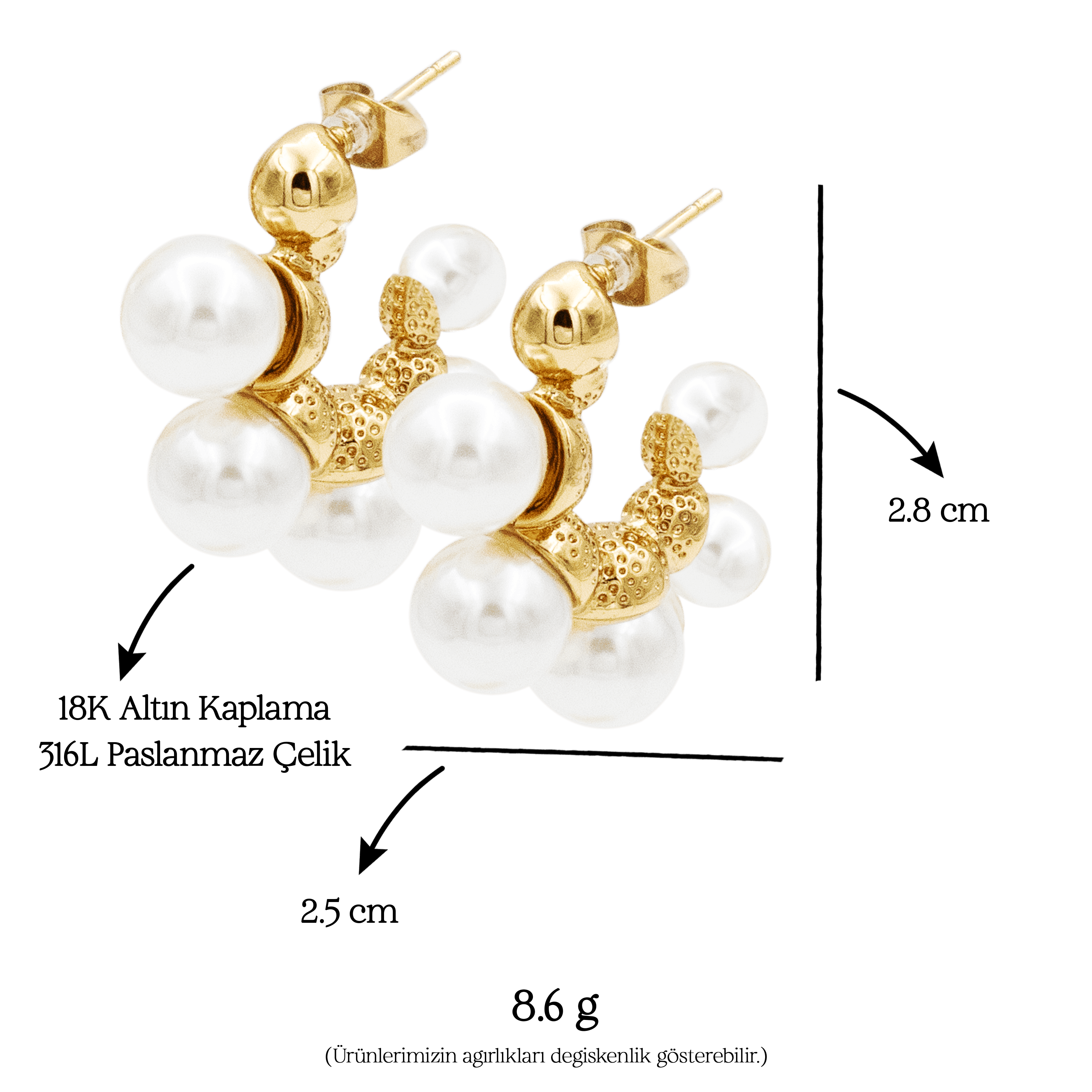 Aurabelle Pearl Earrings | Küpe