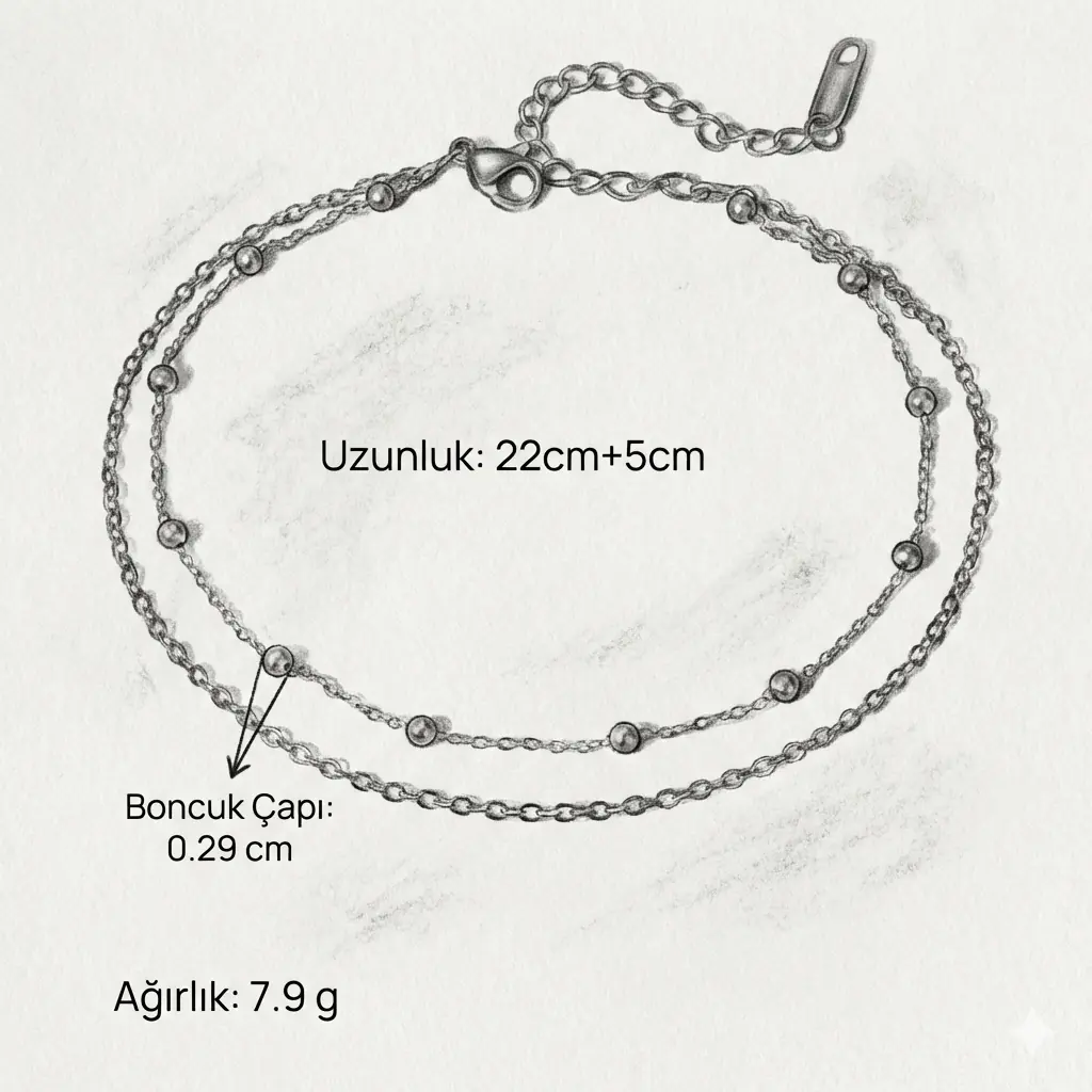 Serisya Anklet | Çelik HalHal 4