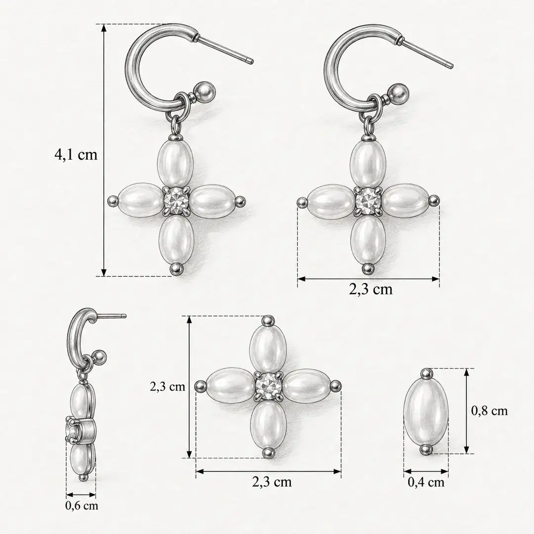 Qionise Earring | Çelik Küpe 4