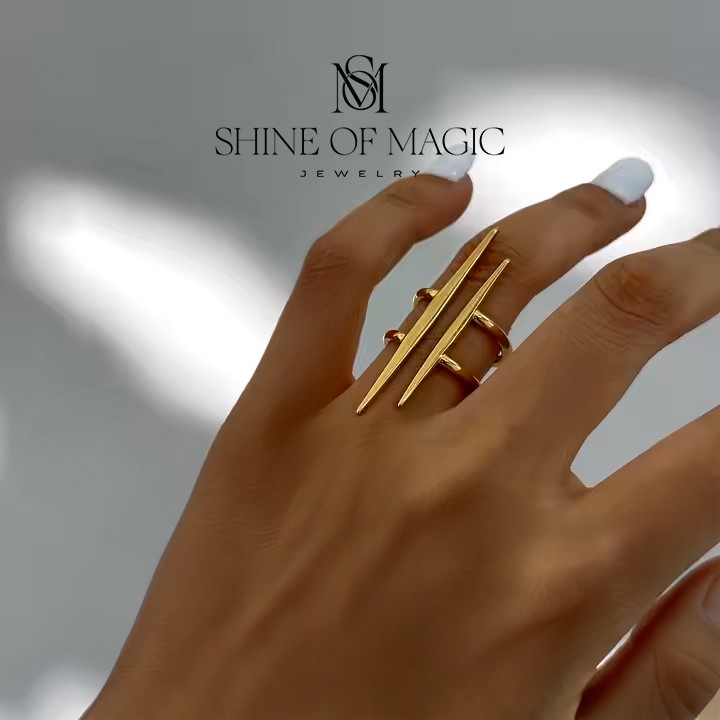 Golden Spire Ring | Çelik Yüzük