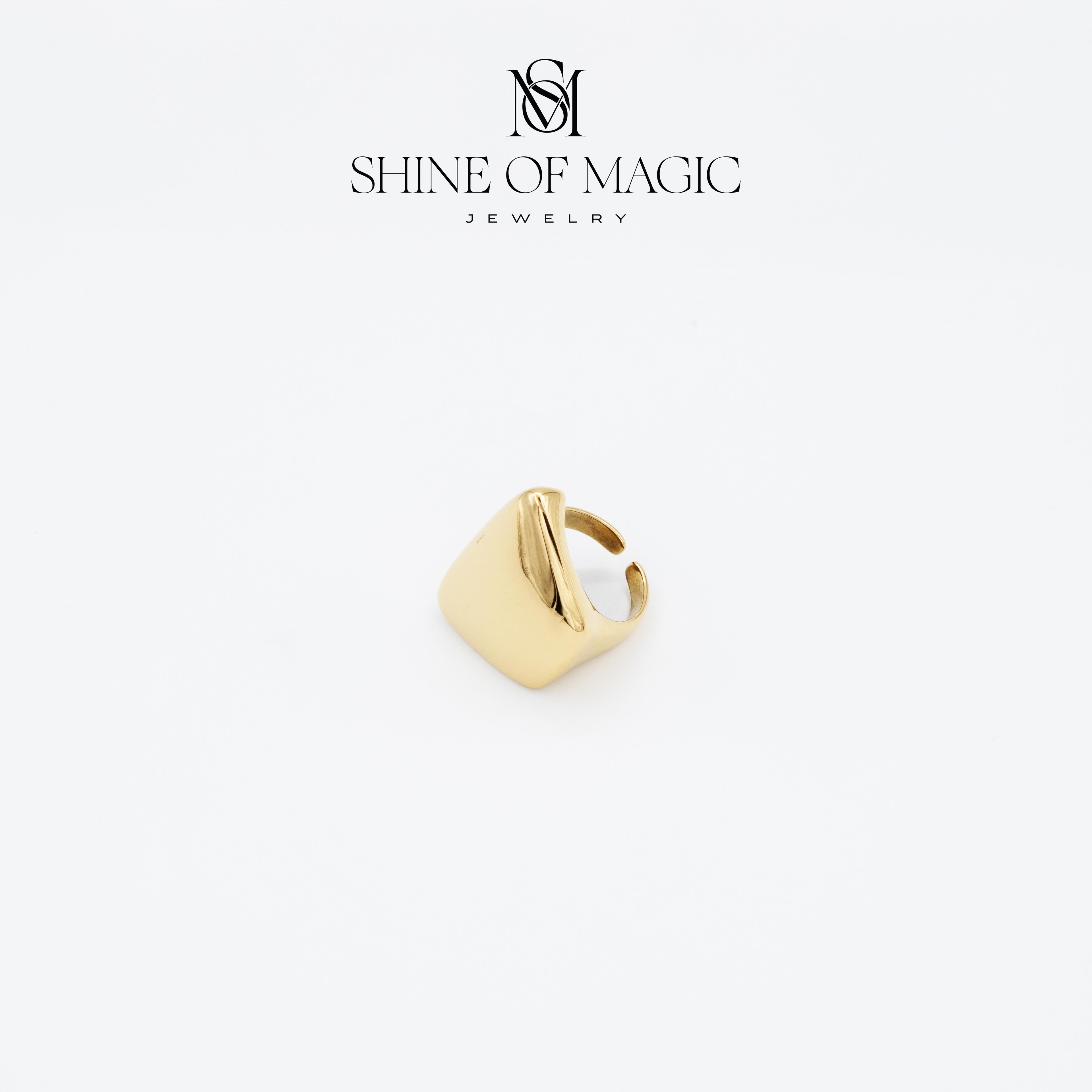 Golden Horizon Ring | Çelik Yüzük