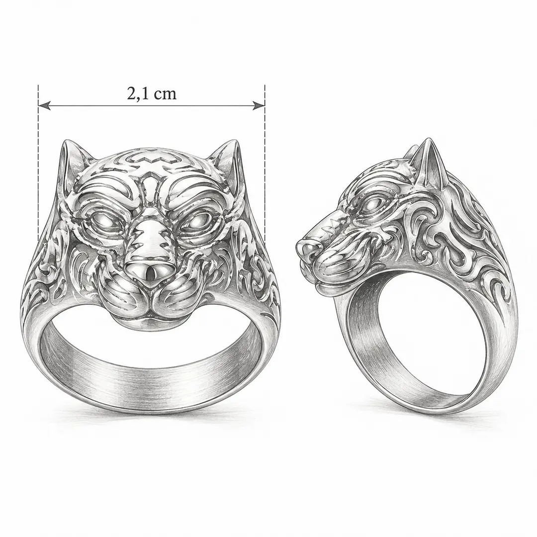 Pantherix Ring | Erkek Çelik Yüzük 3