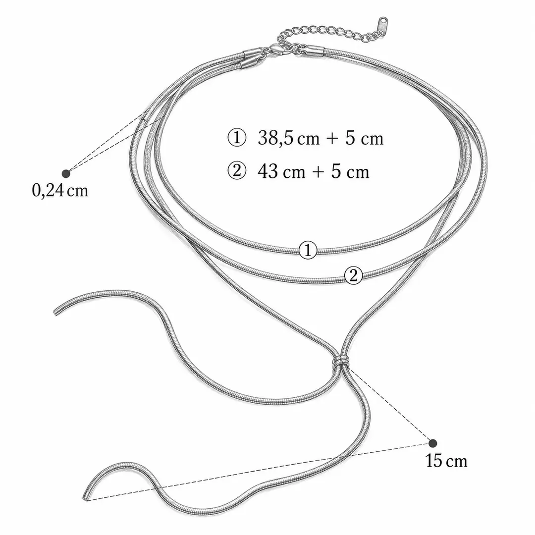 Doppiera Necklace | Çelik Kolye 4