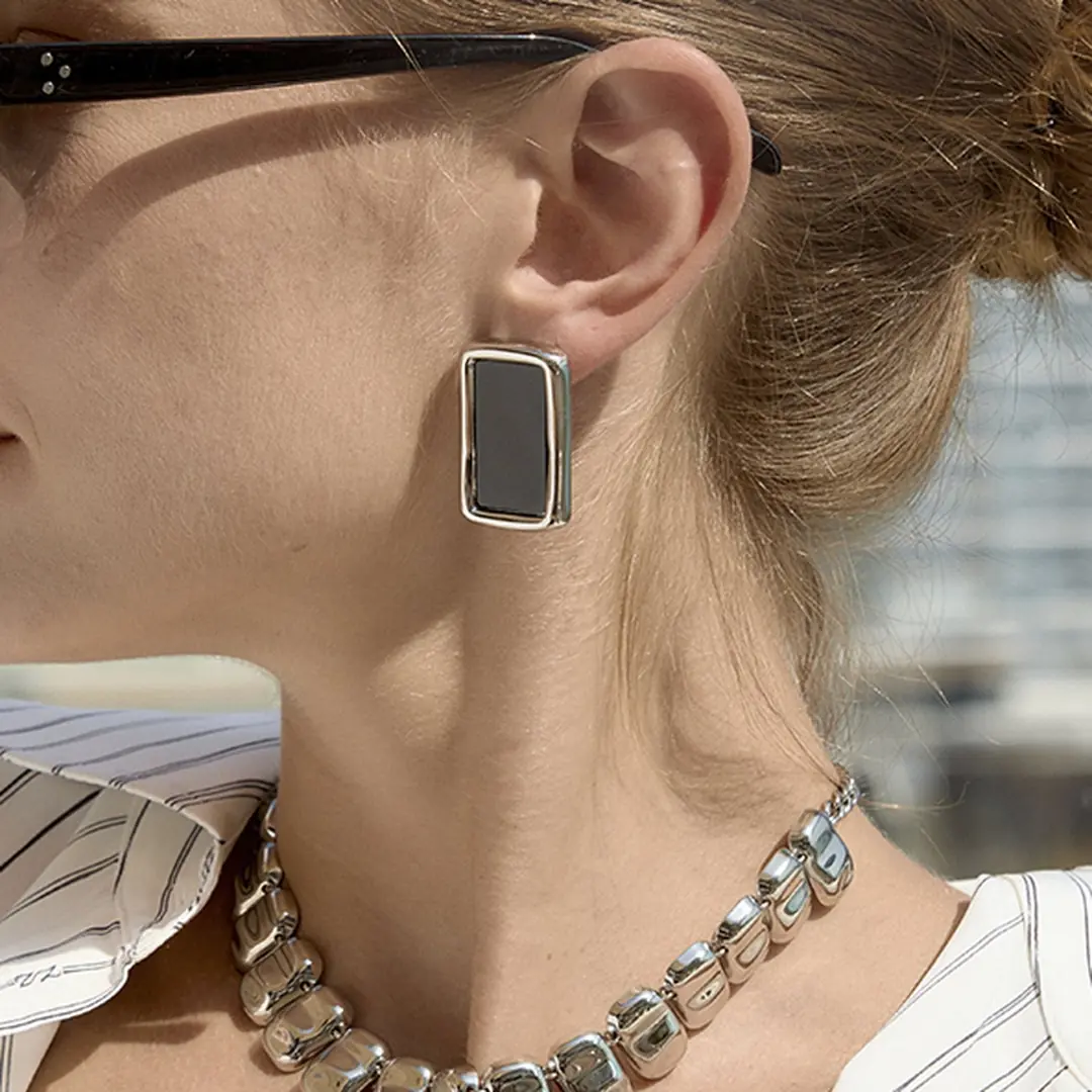 Obsidra Earring | Çelik Küpe 4