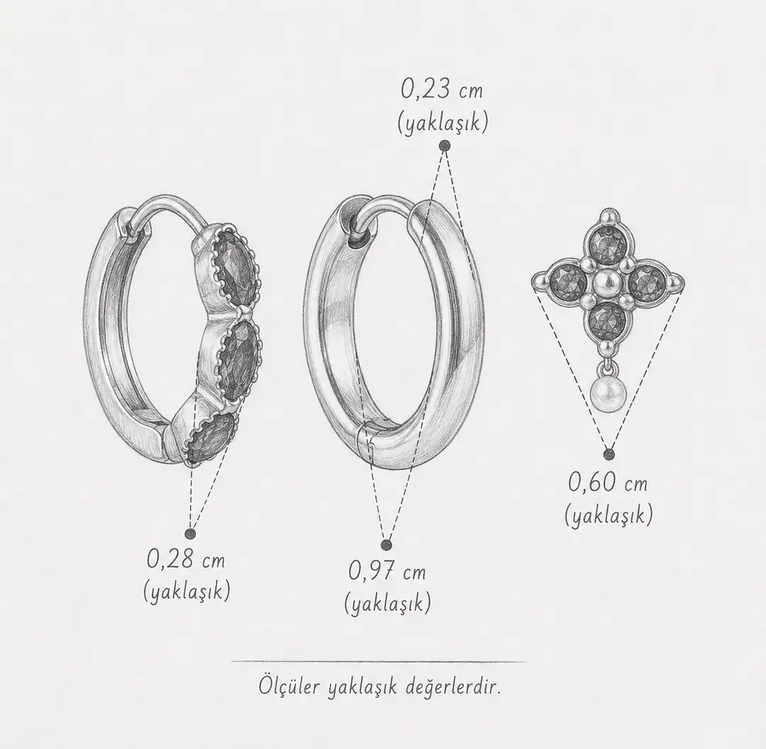 Broses Earring | Çelik Küpe 4