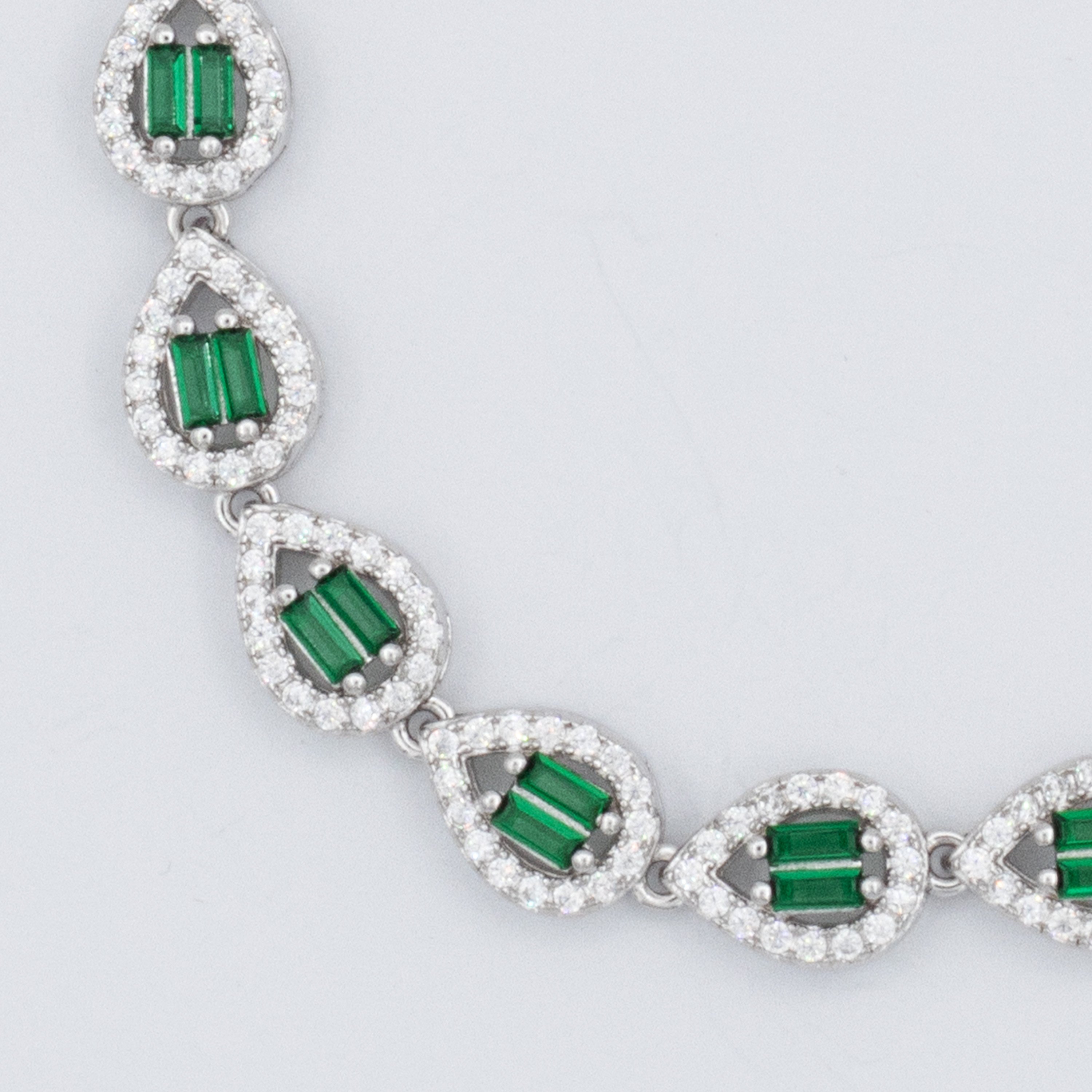 Emerald Drop Bracelet | Silver Kadın Bileklik