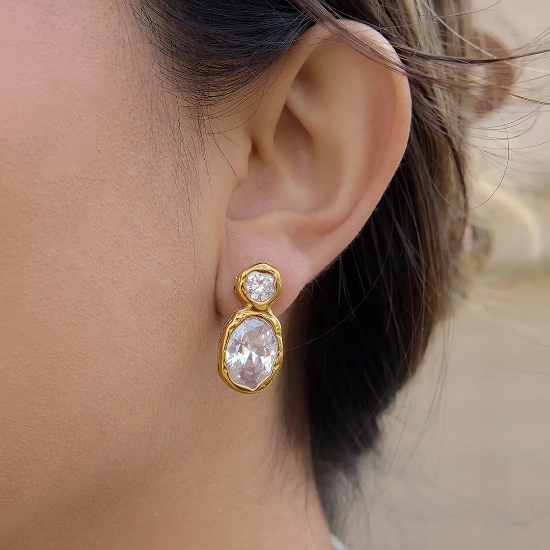 Duolina Earring | Çelik Küpe 3