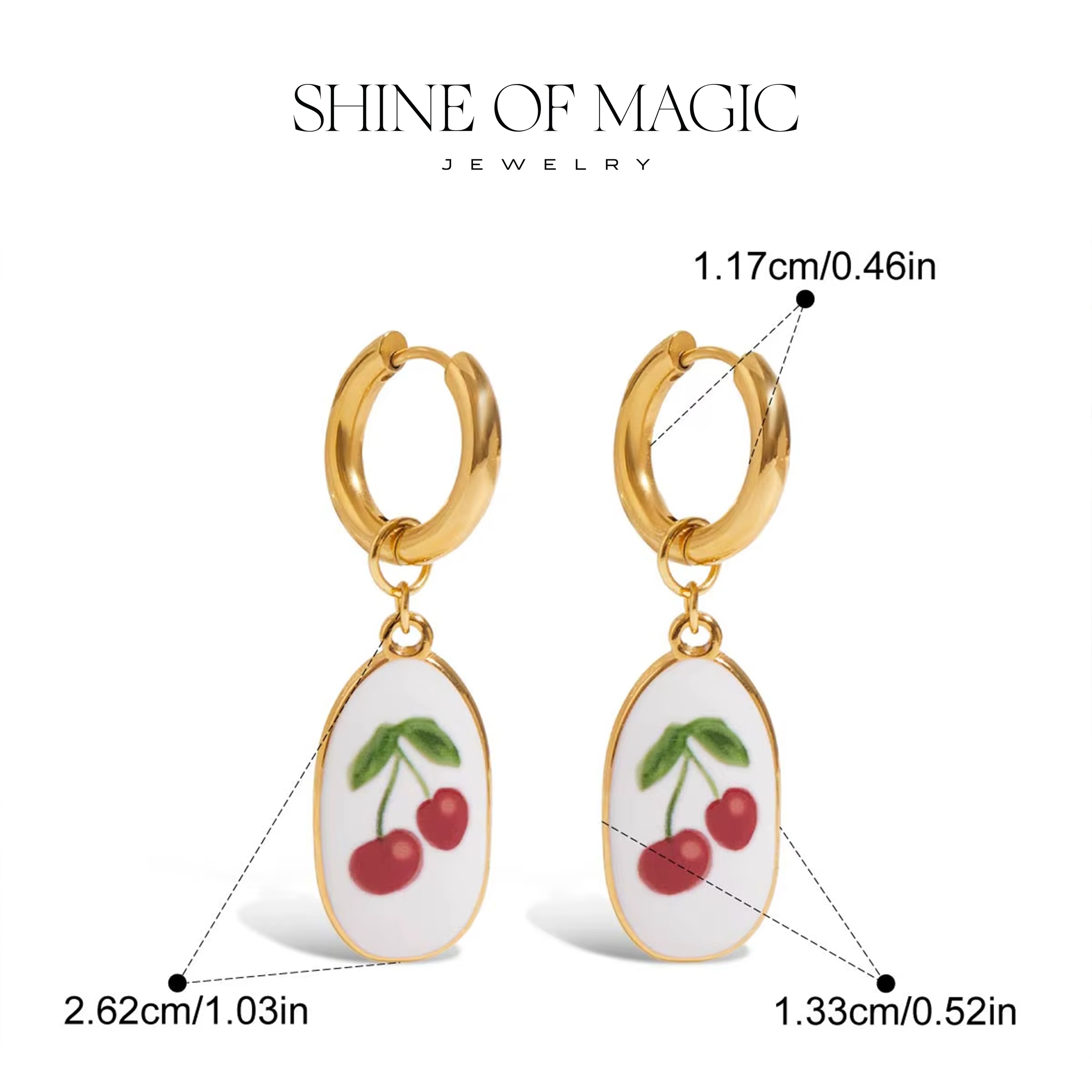 Cereza Earring | Çelik Küpe