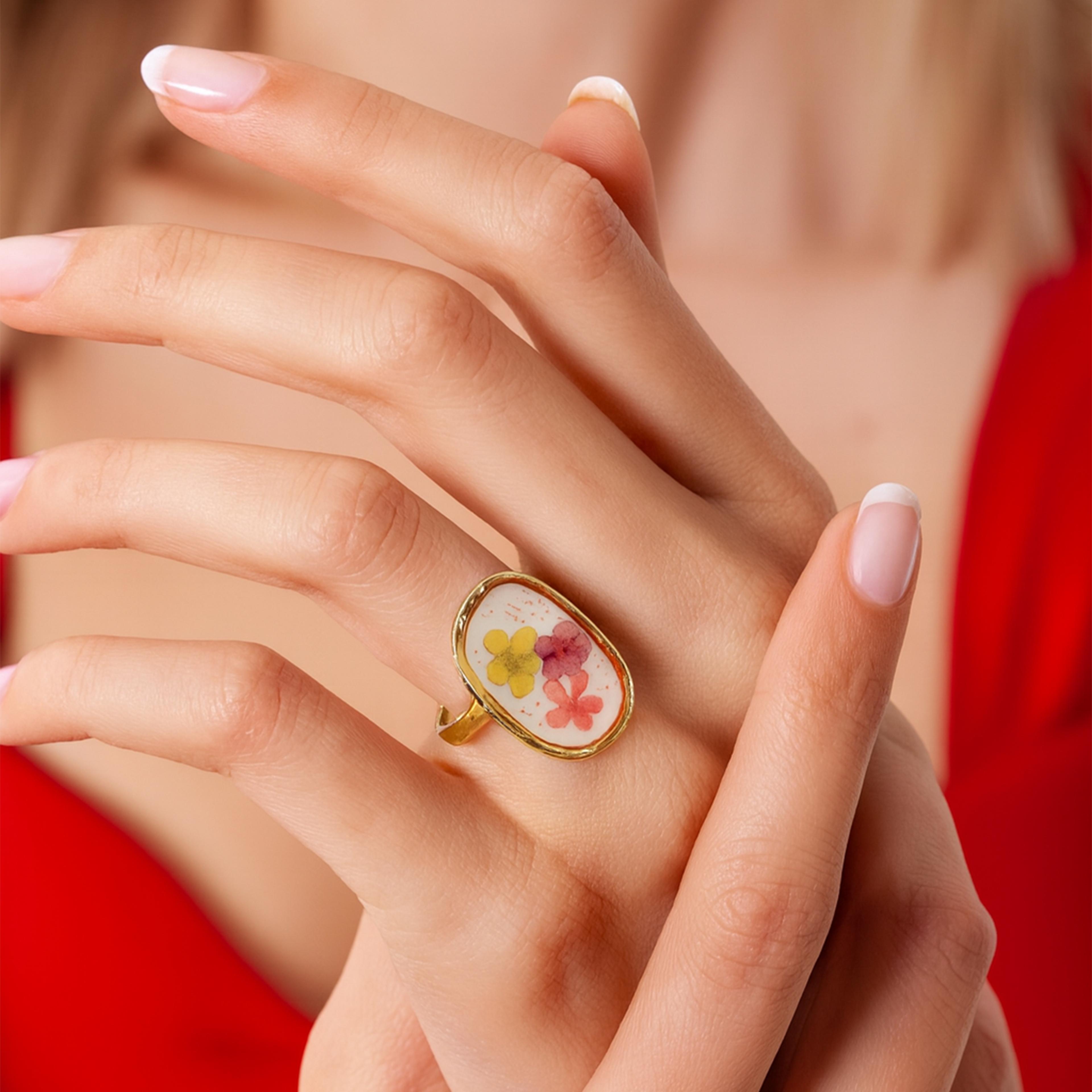 Floreia Ring | Çelik Yüzük