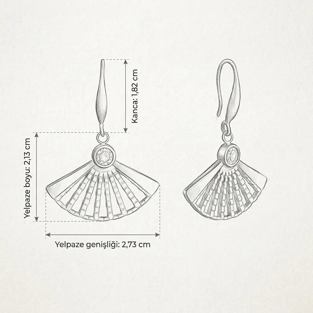 Ventaglia Earring | Çelik Küpe 6
