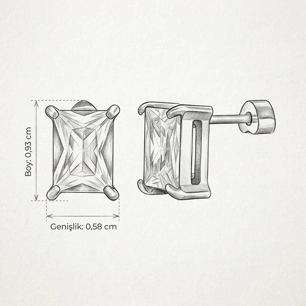 Ukrena Earring | Çelik Küpe 4