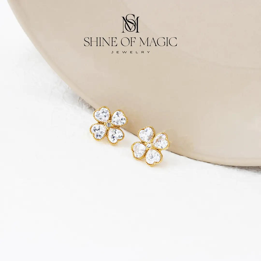 Golden Mirage Earring | Çelik Küpe 2