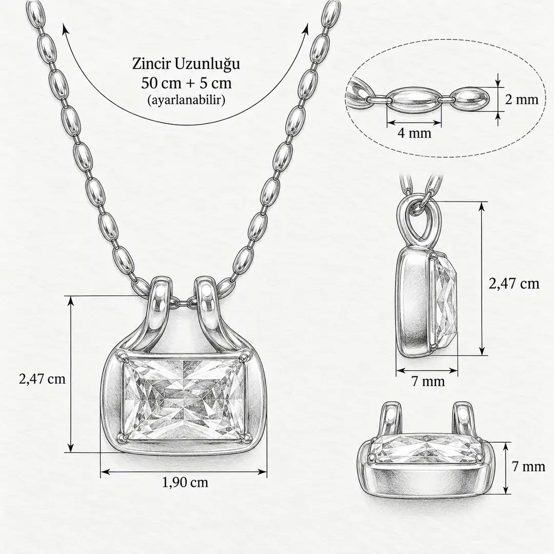 Ecsiosa Necklace | Çelik Kolye 6