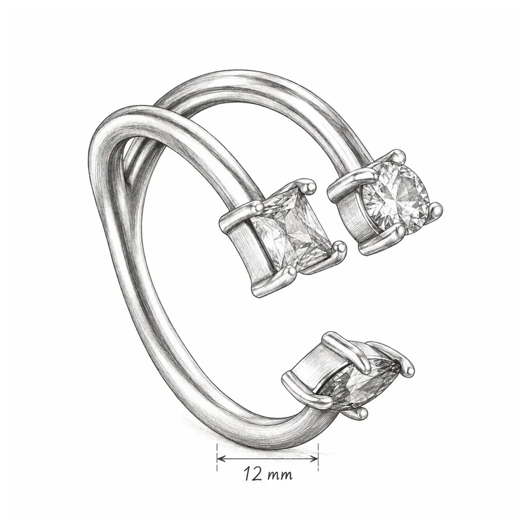 Saphyne Ring | Çelik Yüzük 3
