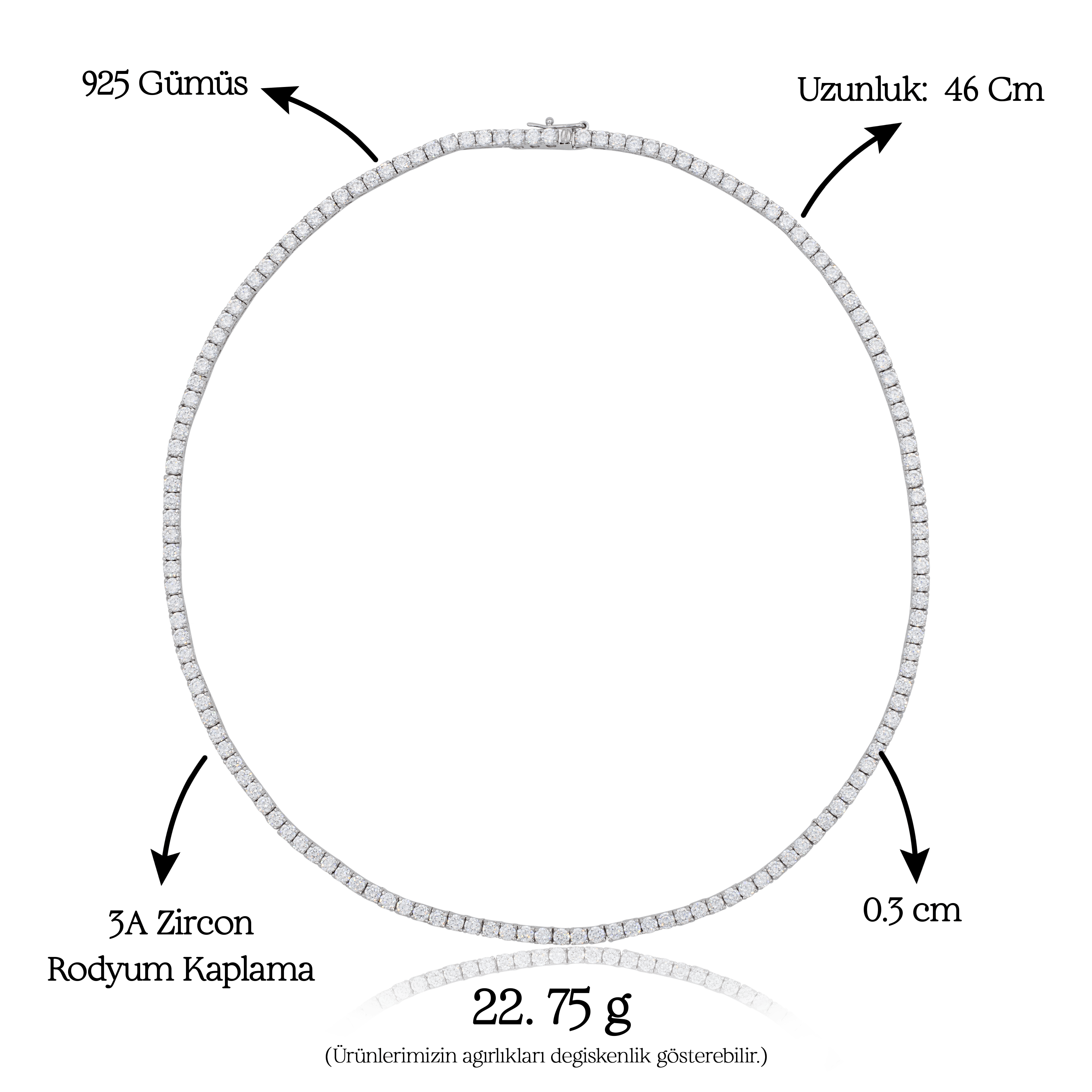Lumiere Necklace | Silver Kadın Kolye