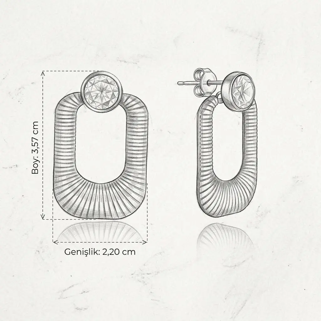 Ribelle Earring | Çelik Küpe 7