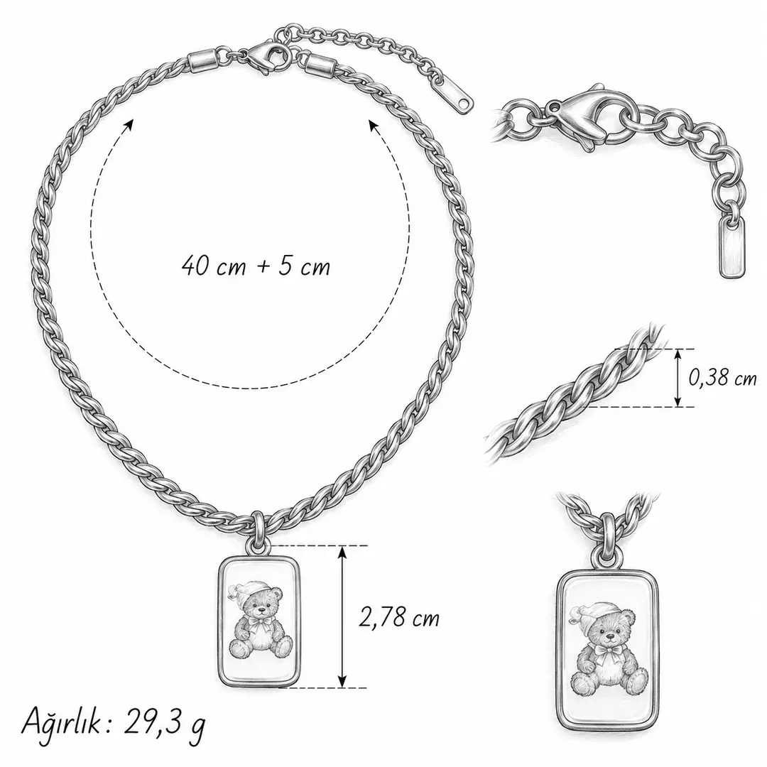 Teddia Necklace | Çelik Kolye 4
