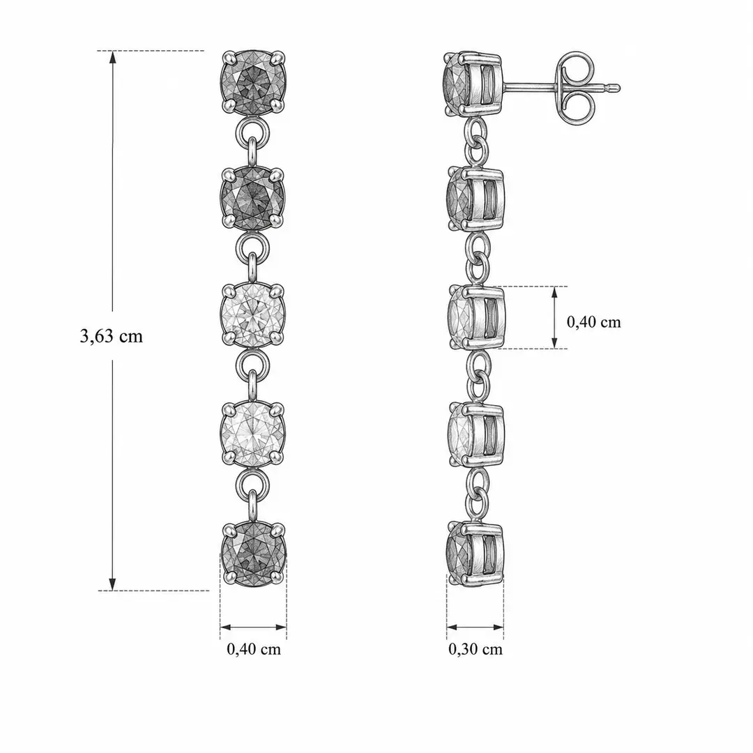 Galentis Earring | Çelik Küpe 4