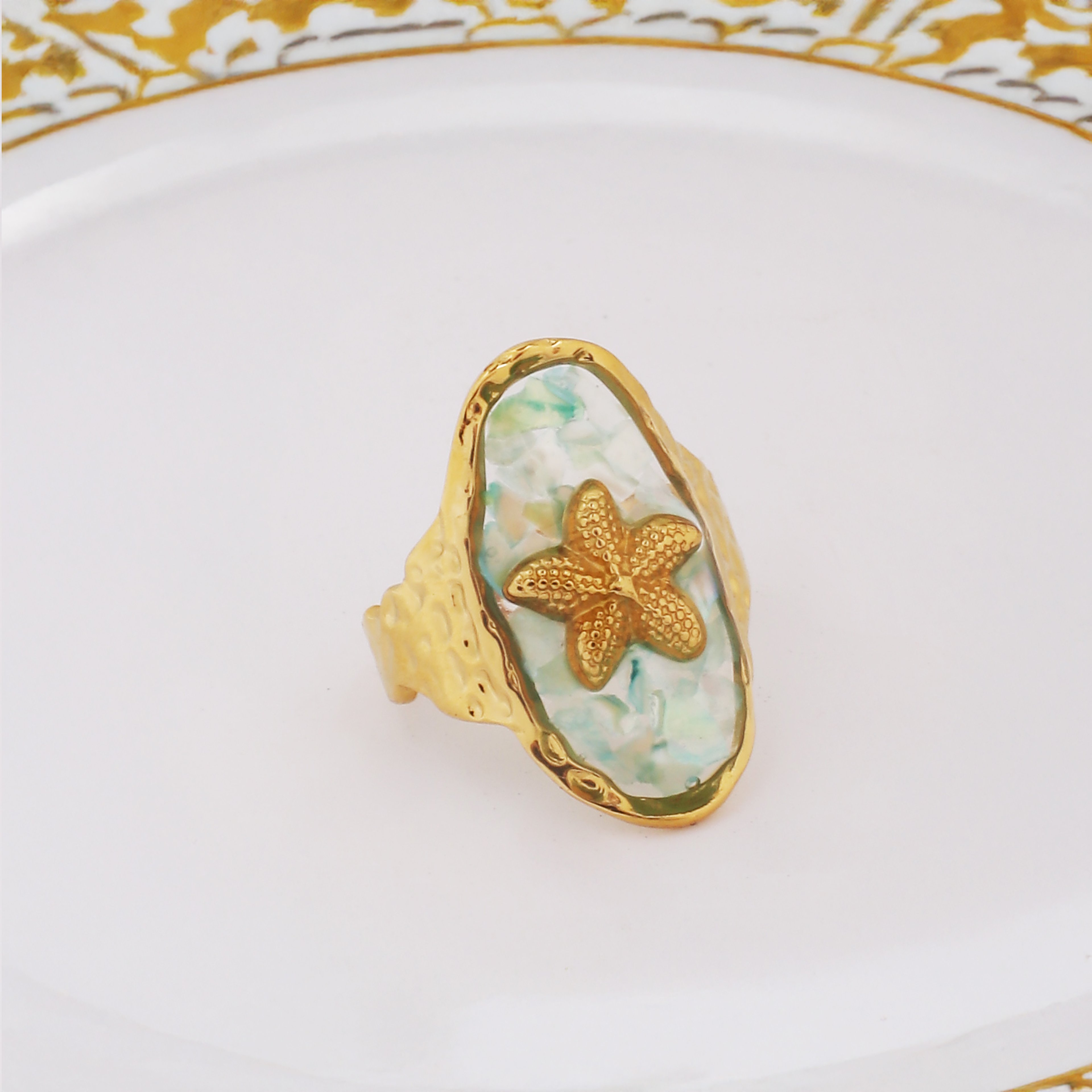 Asteria Ring | Çelik Yüzük