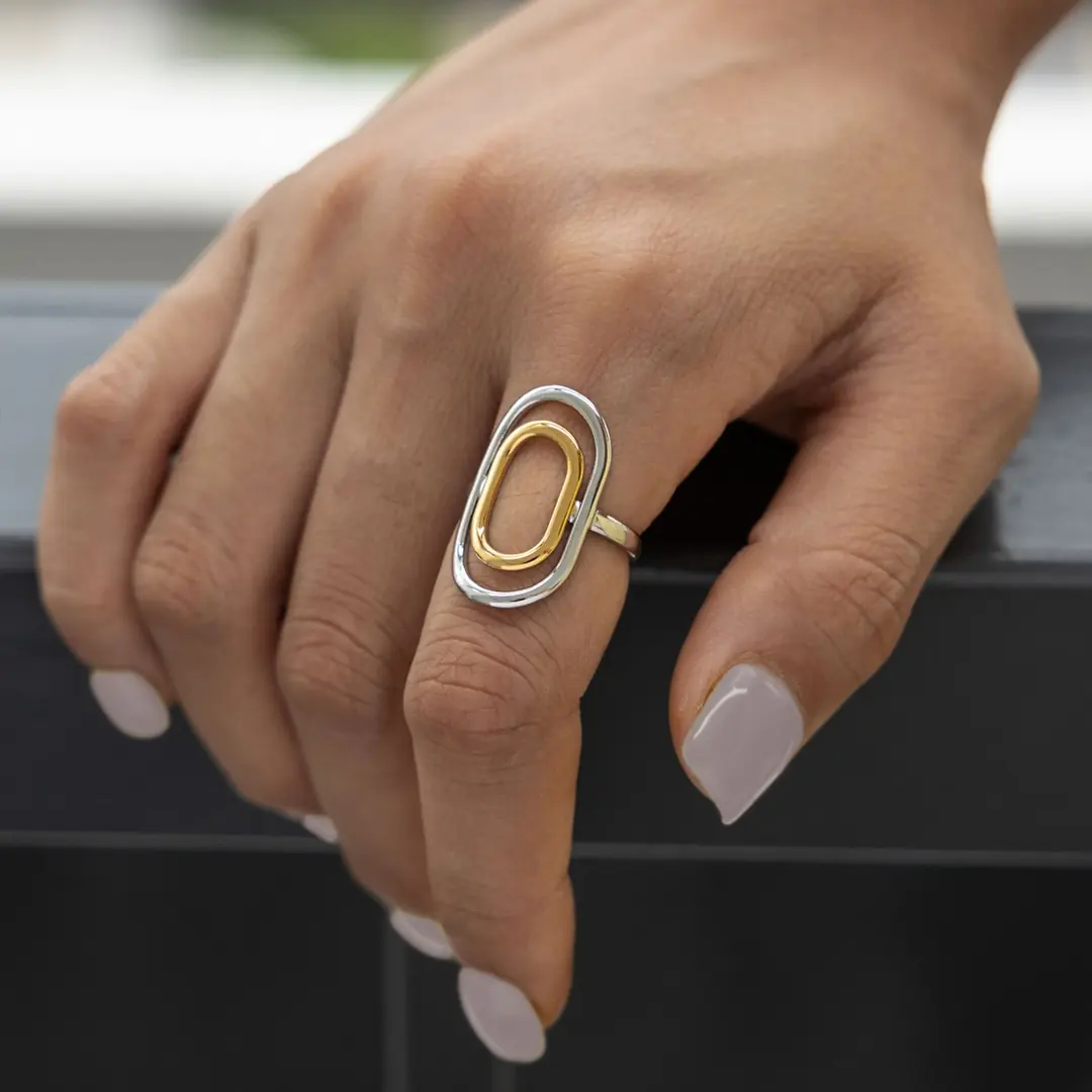 Ellisse Ring | Çelik Yüzük 5