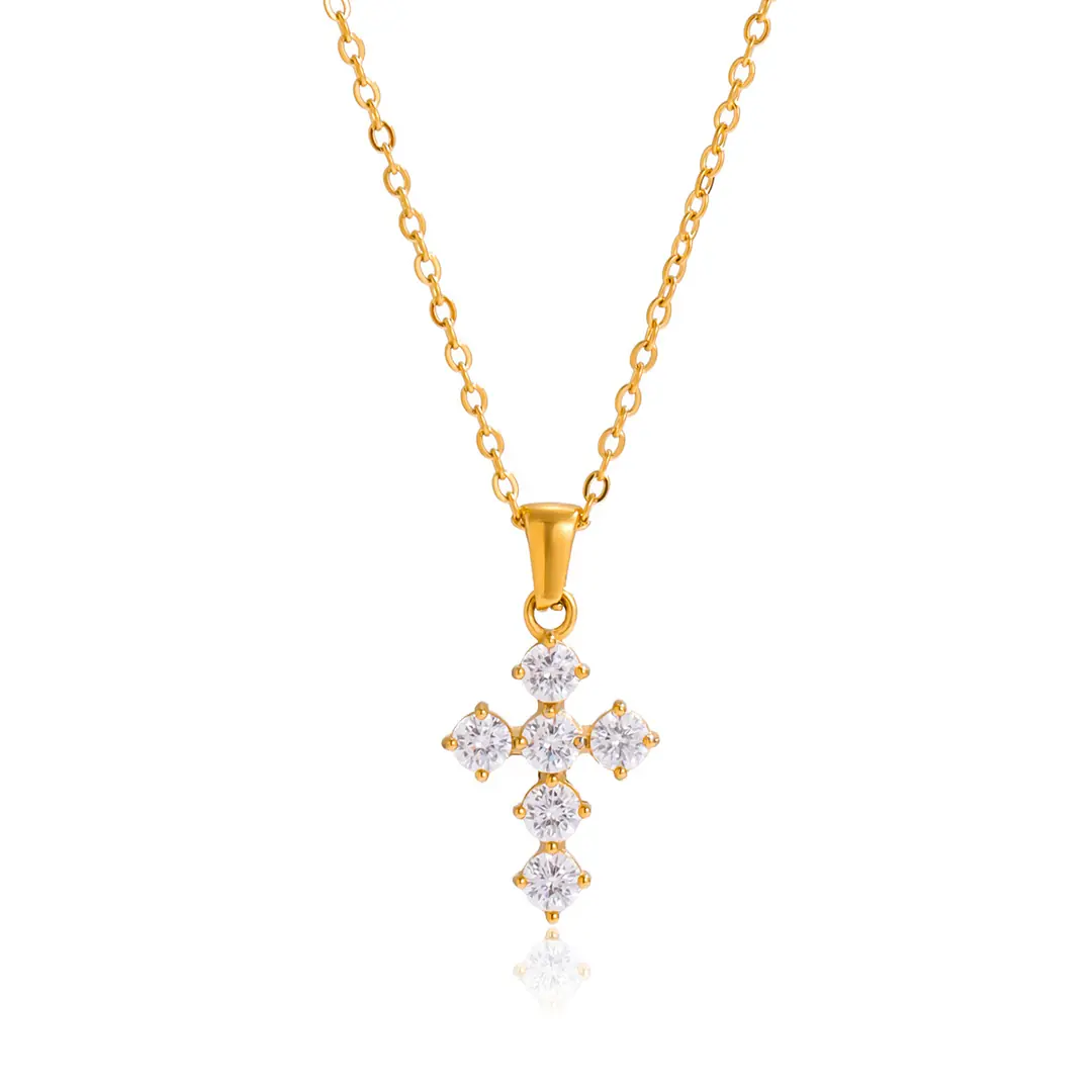 Crocina Gold Necklace | Çelik Kolye