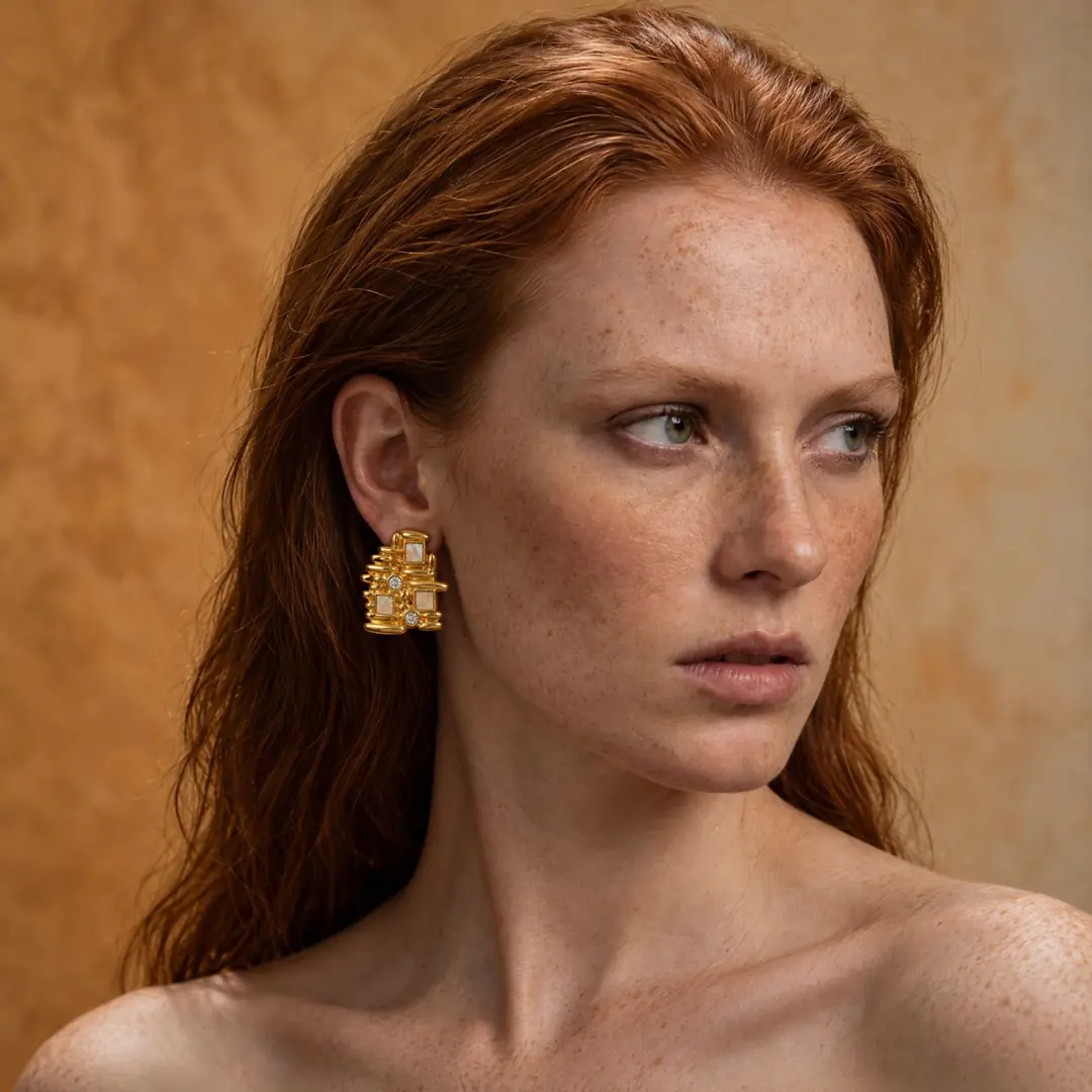 Quarvina Earring | Çelik Küpe 2