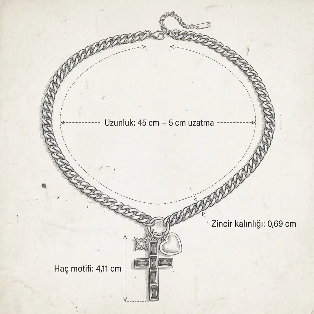 Fideria Necklace | Çelik Kolye 8