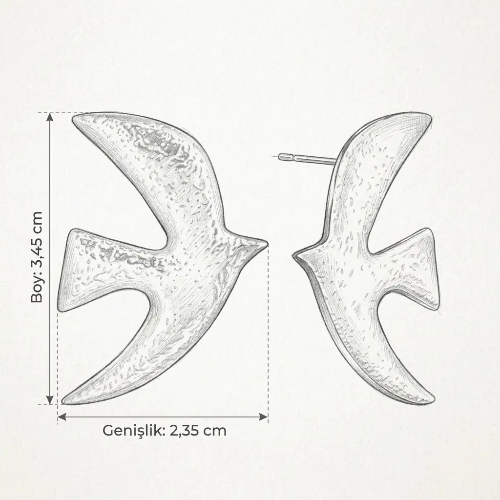Hirvela Earring | Çelik Küpe 6