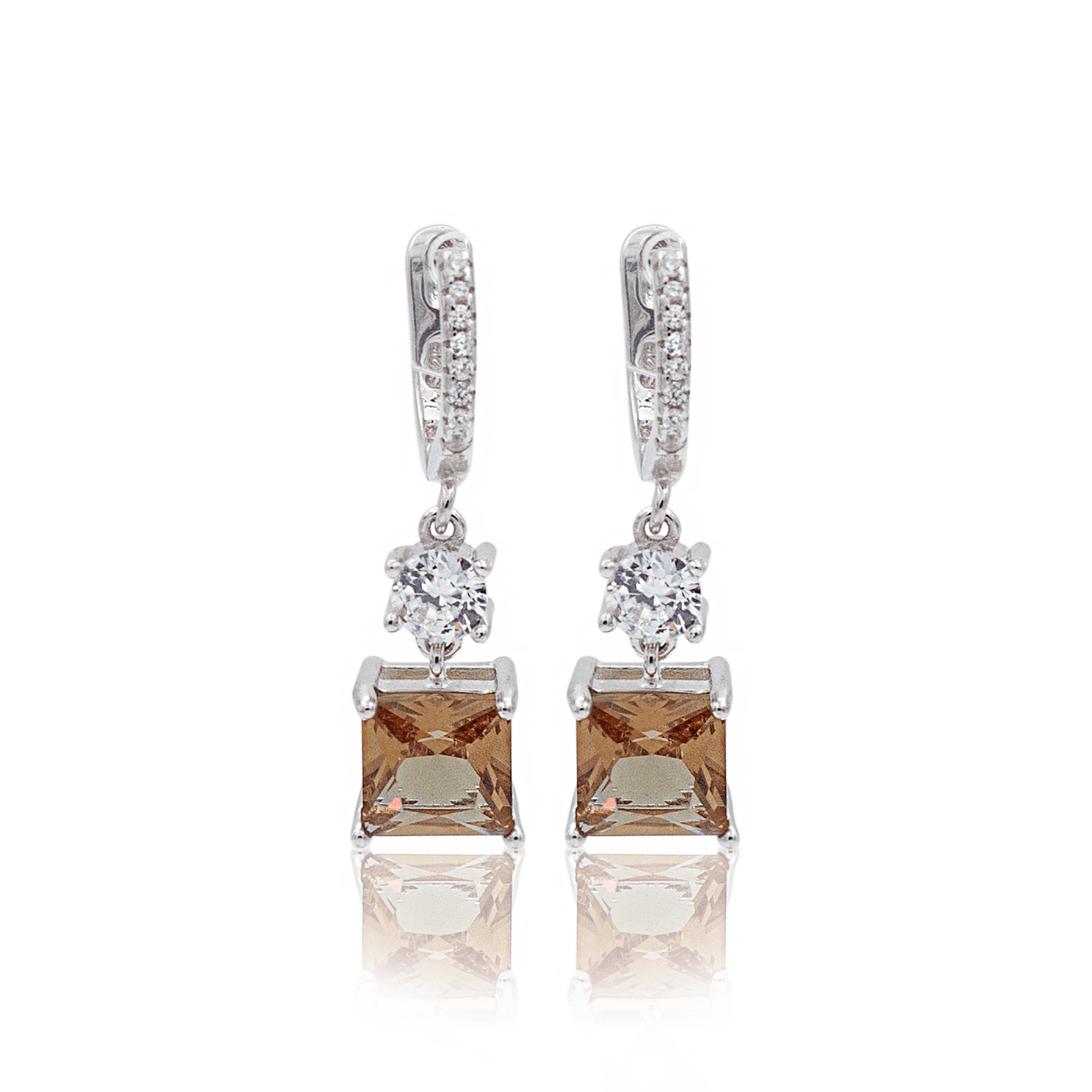 Champagne Grace Earrings | Silver Kadın Küpe
