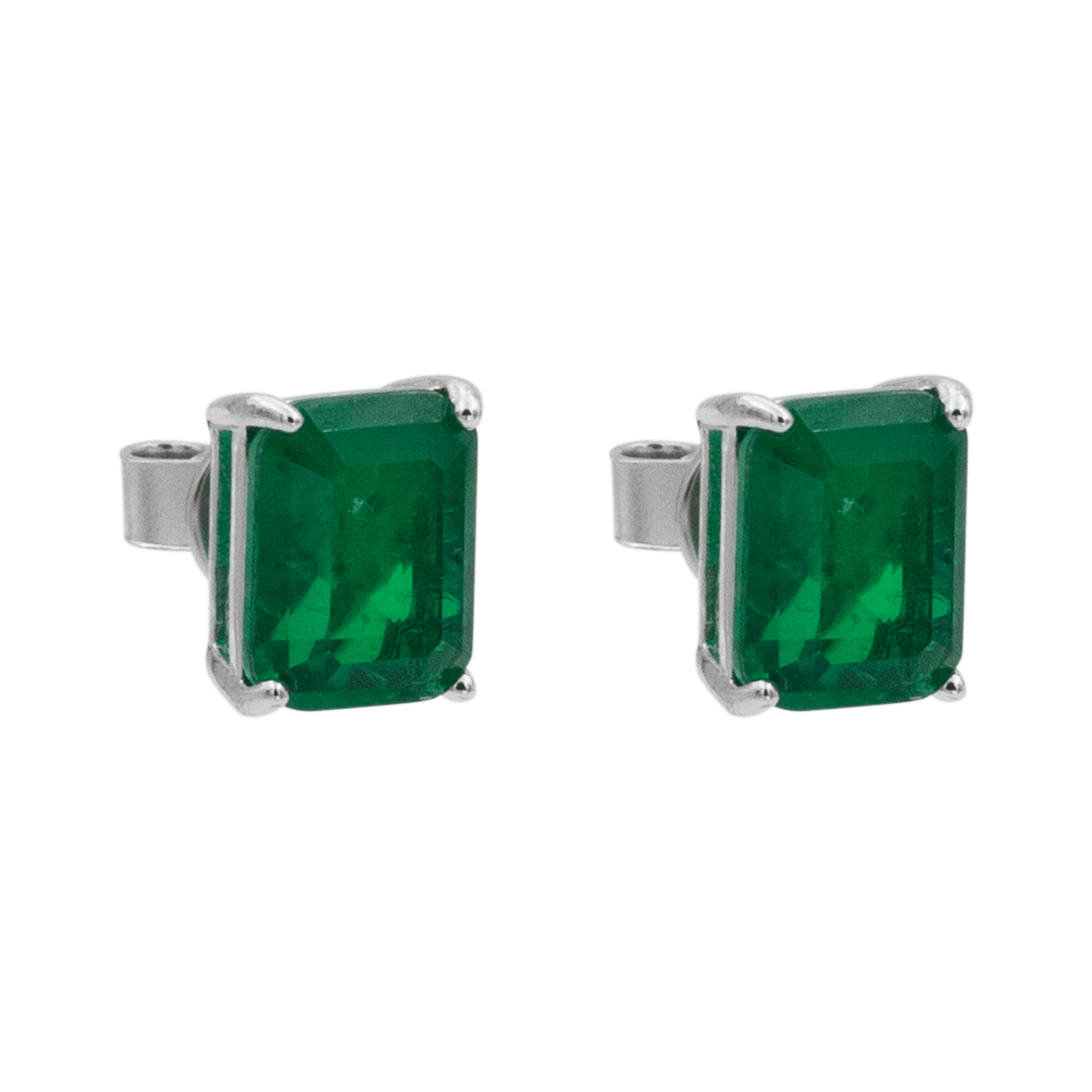 Emerald Grace Earrings | Silver Kadın Küpe