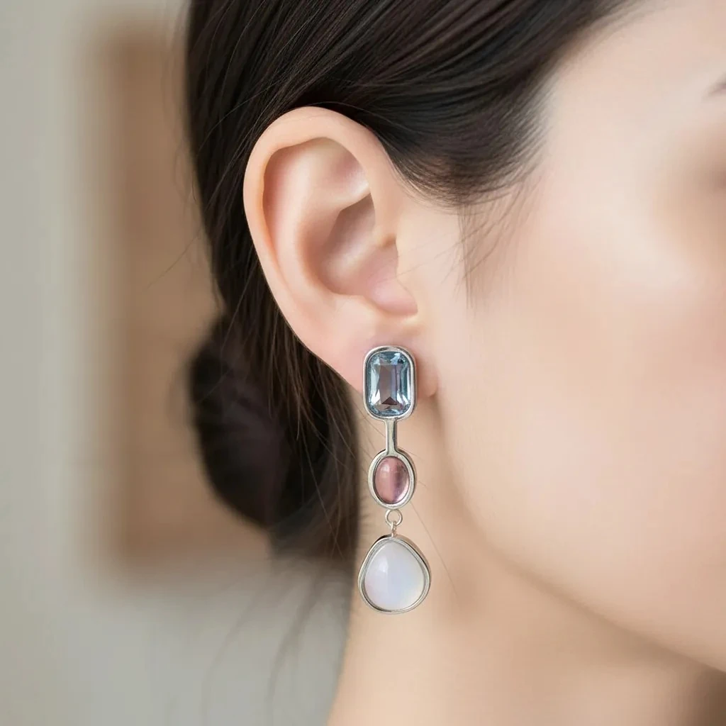 Lunova Earring | Çelik Küpe