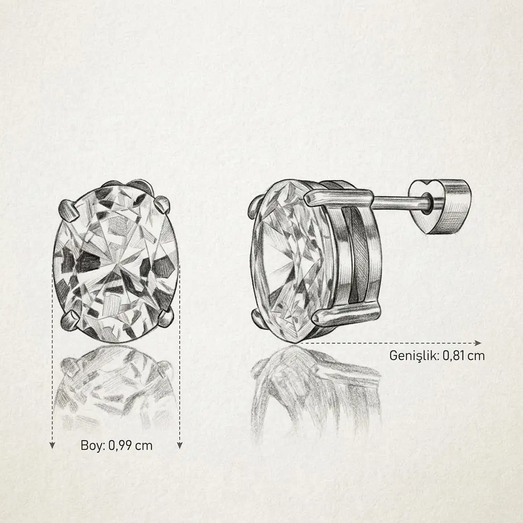 Ovessa Earring | Çelik Küpe 6