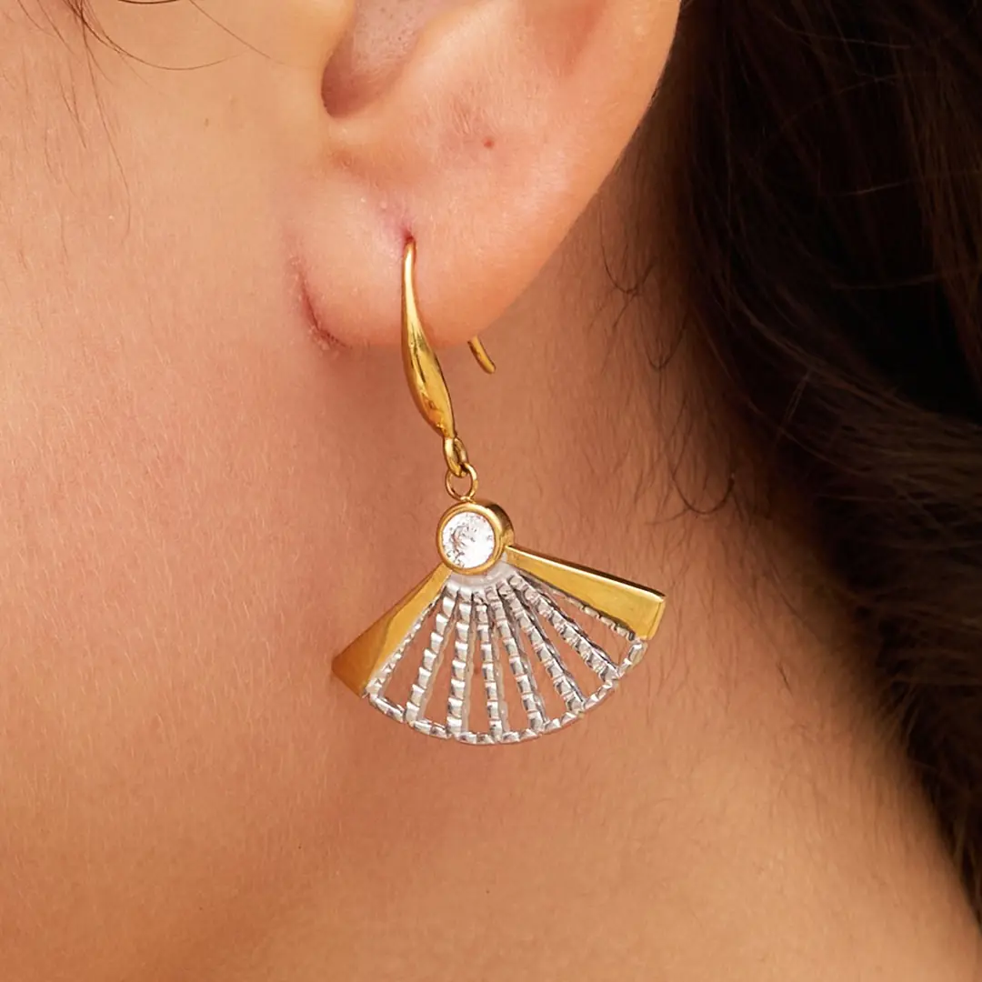 Ventaglia Earring | Çelik Küpe 2