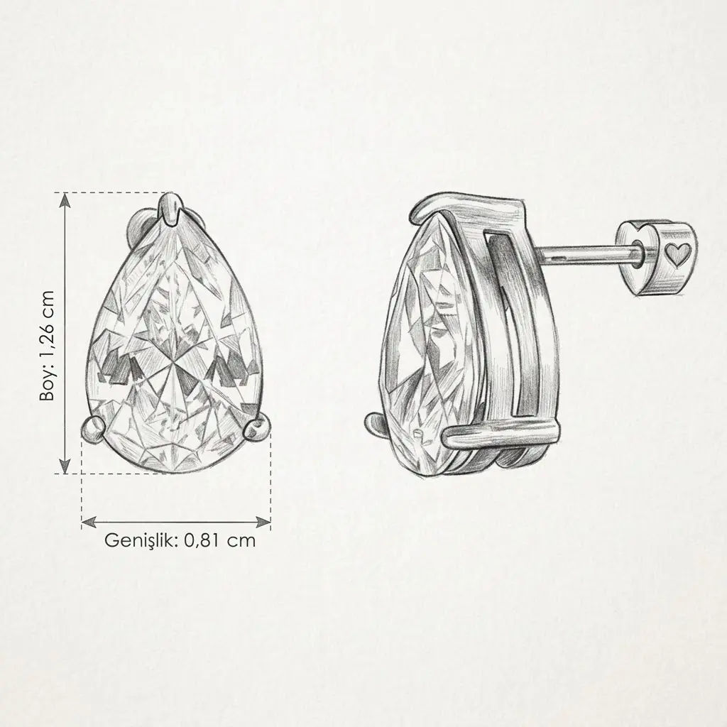 Pervina Earring | Çelik Küpe 4