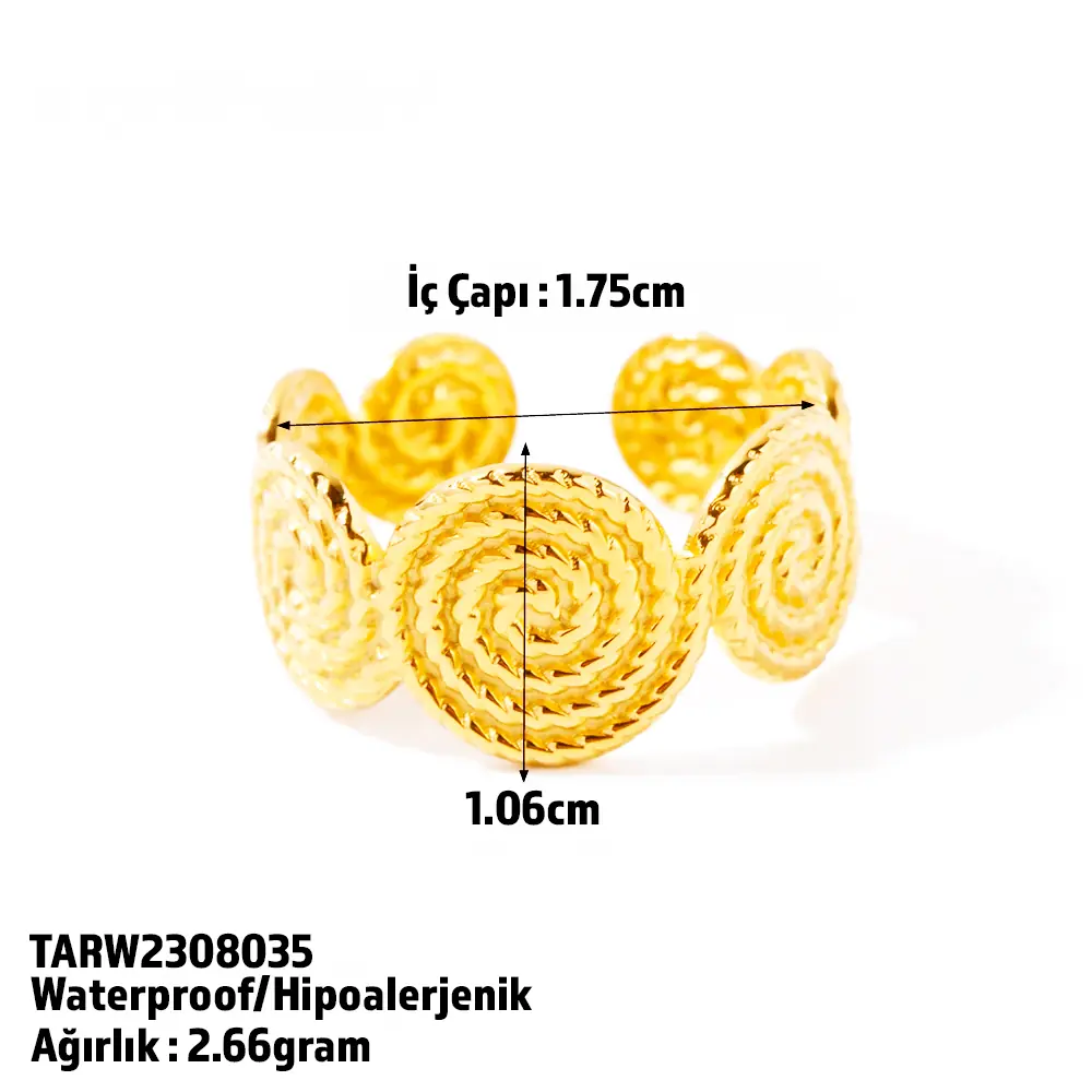 Spiraluxe Ring | Çelik Yüzük 6