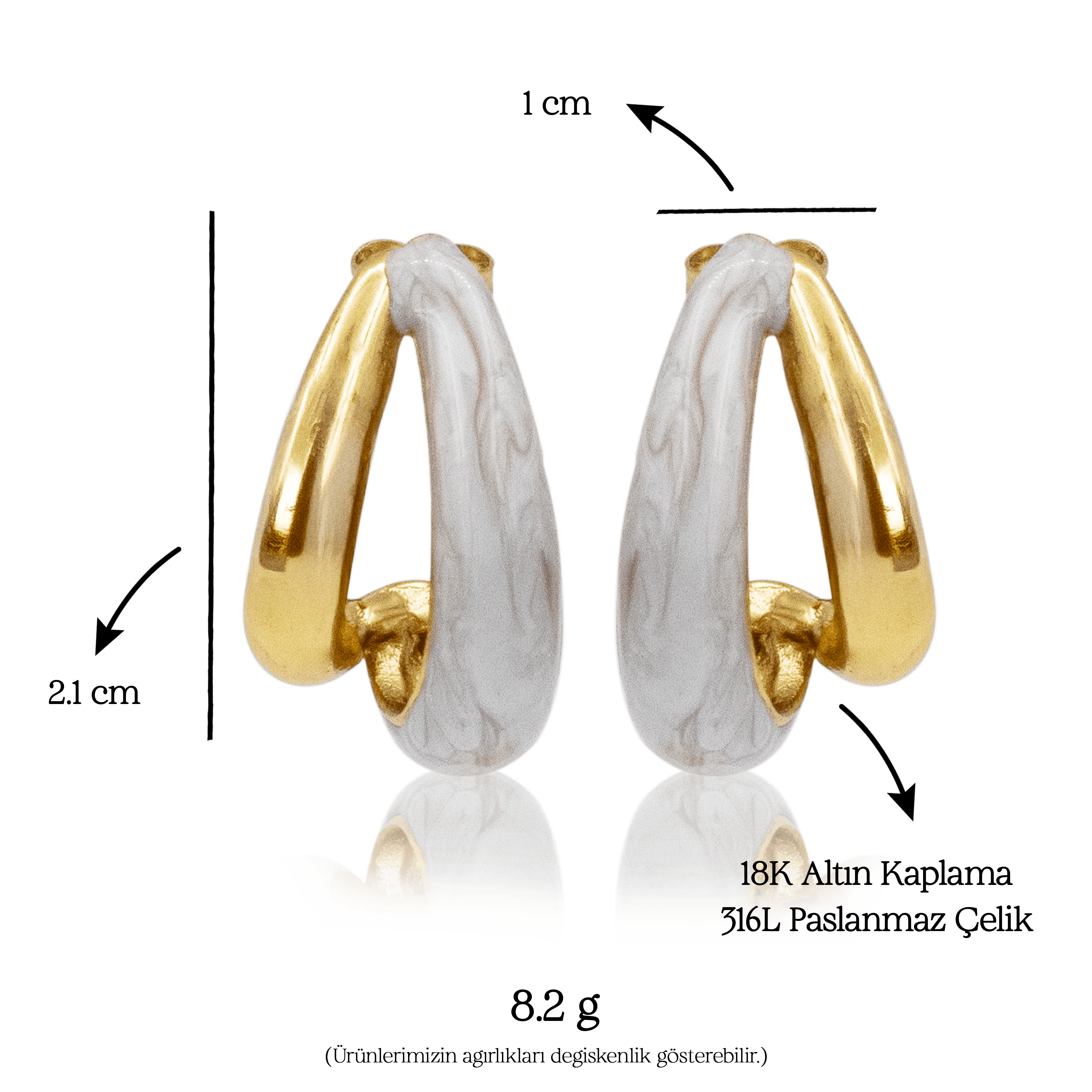 Marble Twist Earrings | Küpe