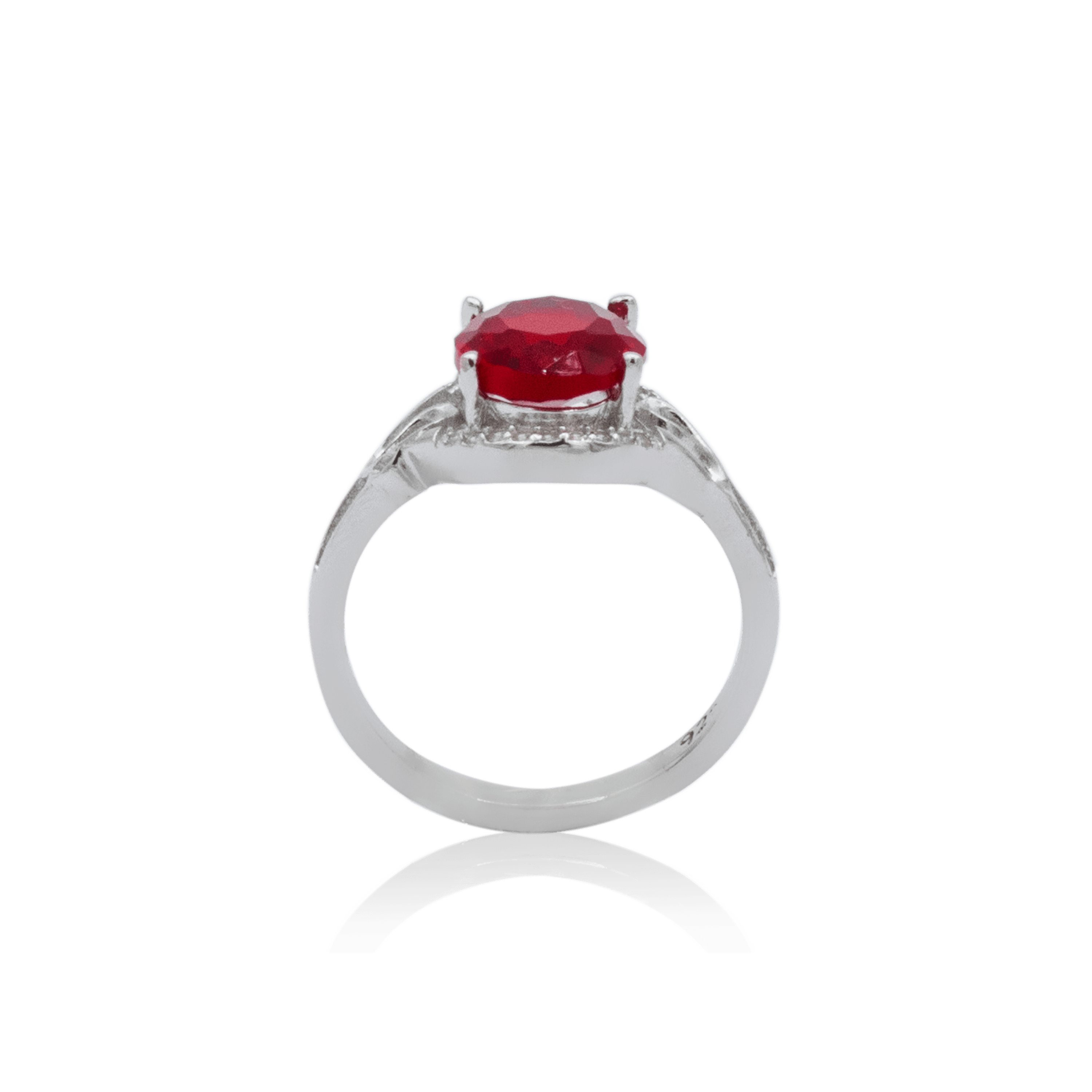 Ruby Flame Ring | Silver Kadın Yüzük