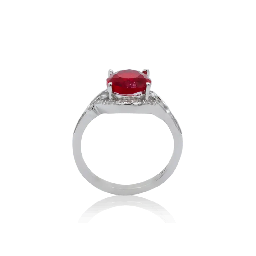 Ruby Flame Ring | 925 Gümüş Kadın Yüzük 3