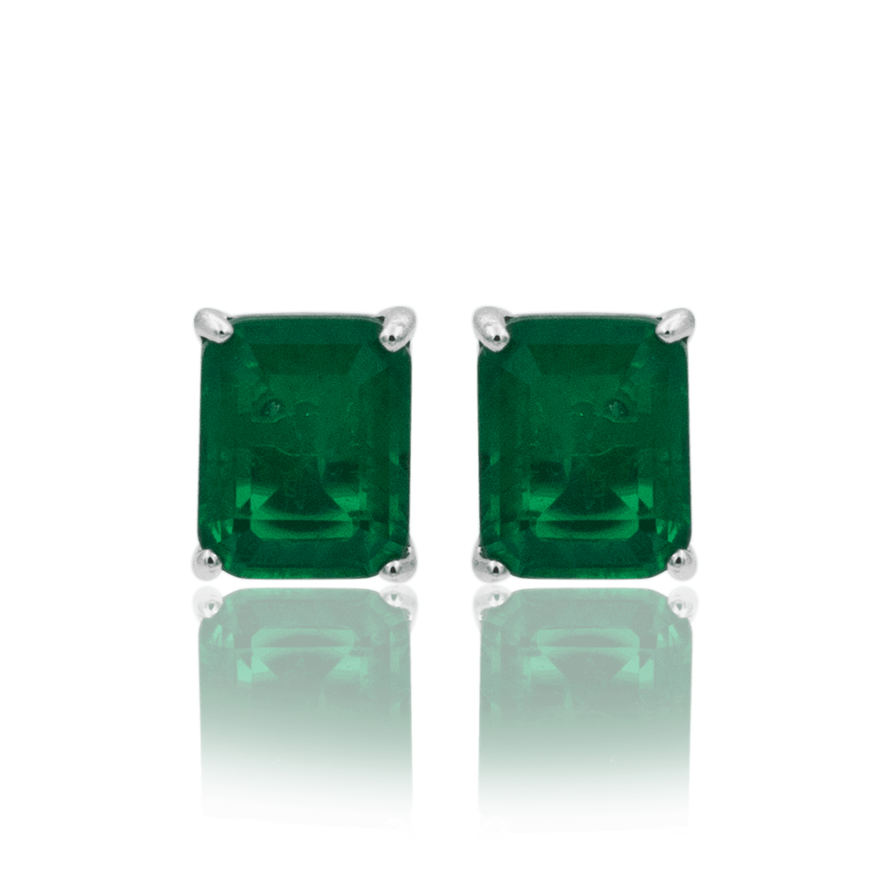 Emerald Grace Earrings | Silver Kadın Küpe