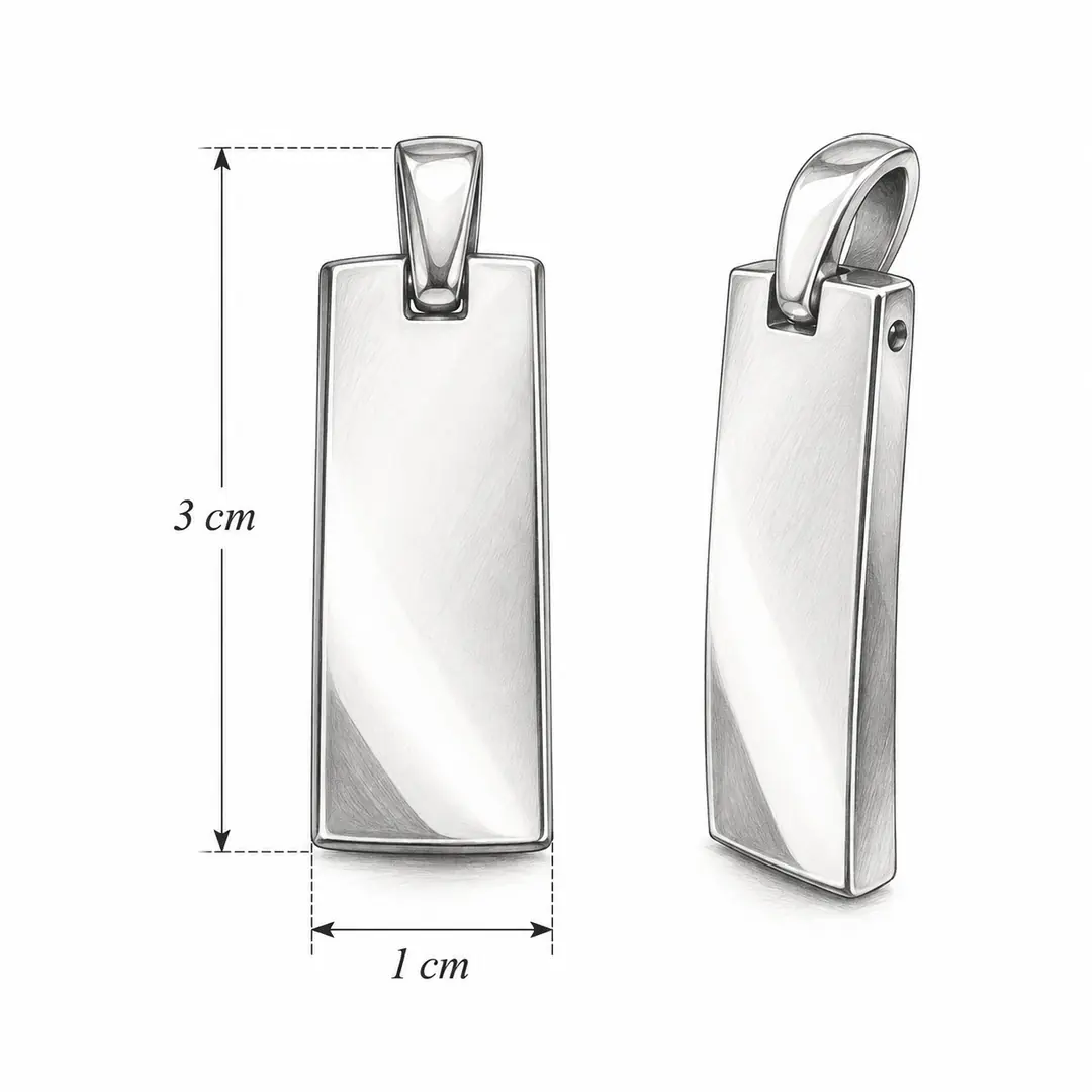 Ingotra Pendant | Erkek Çelik Kolye Ucu 4