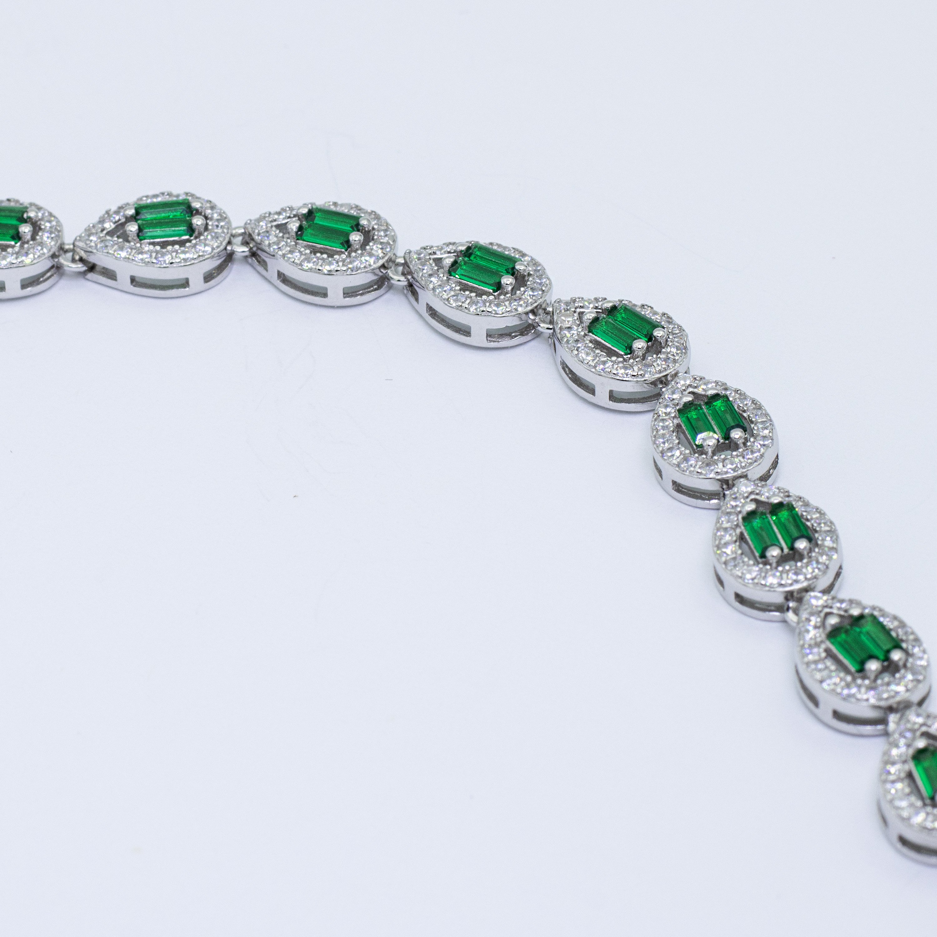 Emerald Drop Bracelet | Silver Kadın Bileklik