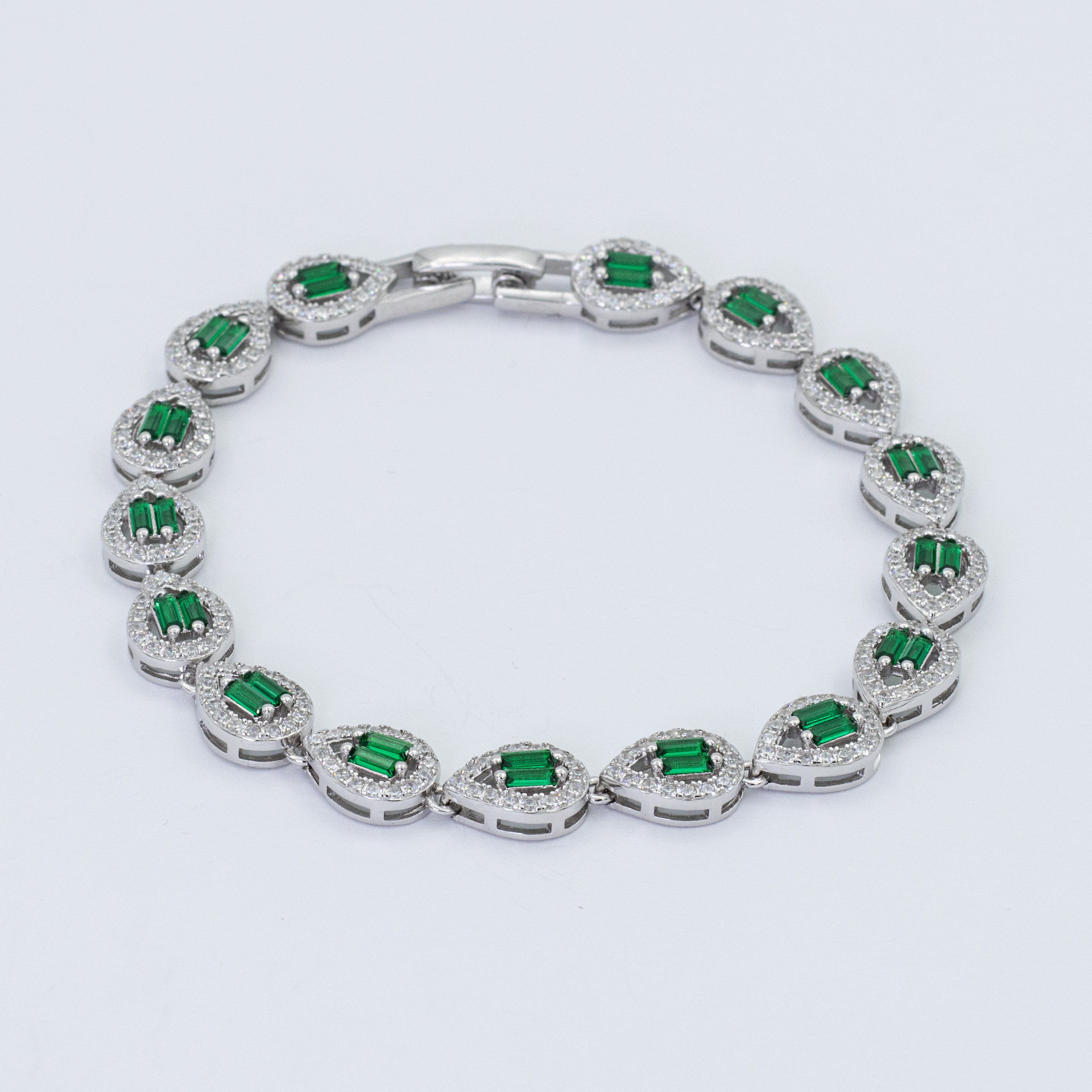 Emerald Drop Bracelet | Silver Kadın Bileklik