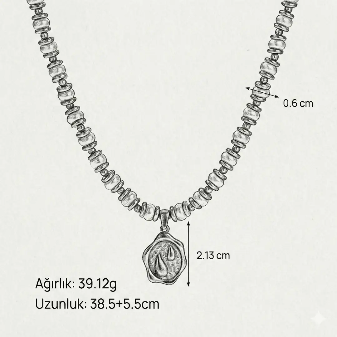 Noctira Necklace | Çelik Kolye 6