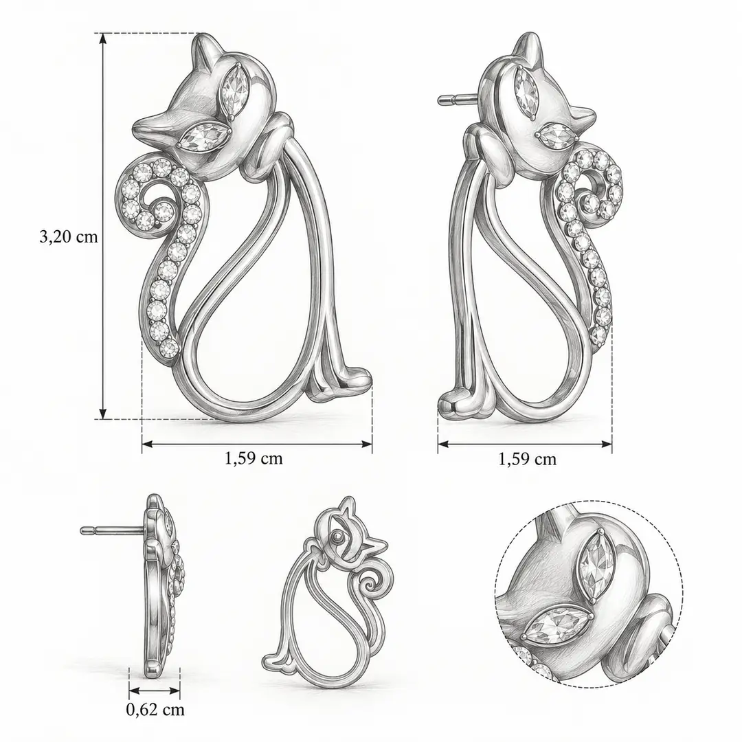 Cantoes Earring | Çelik Küpe 4