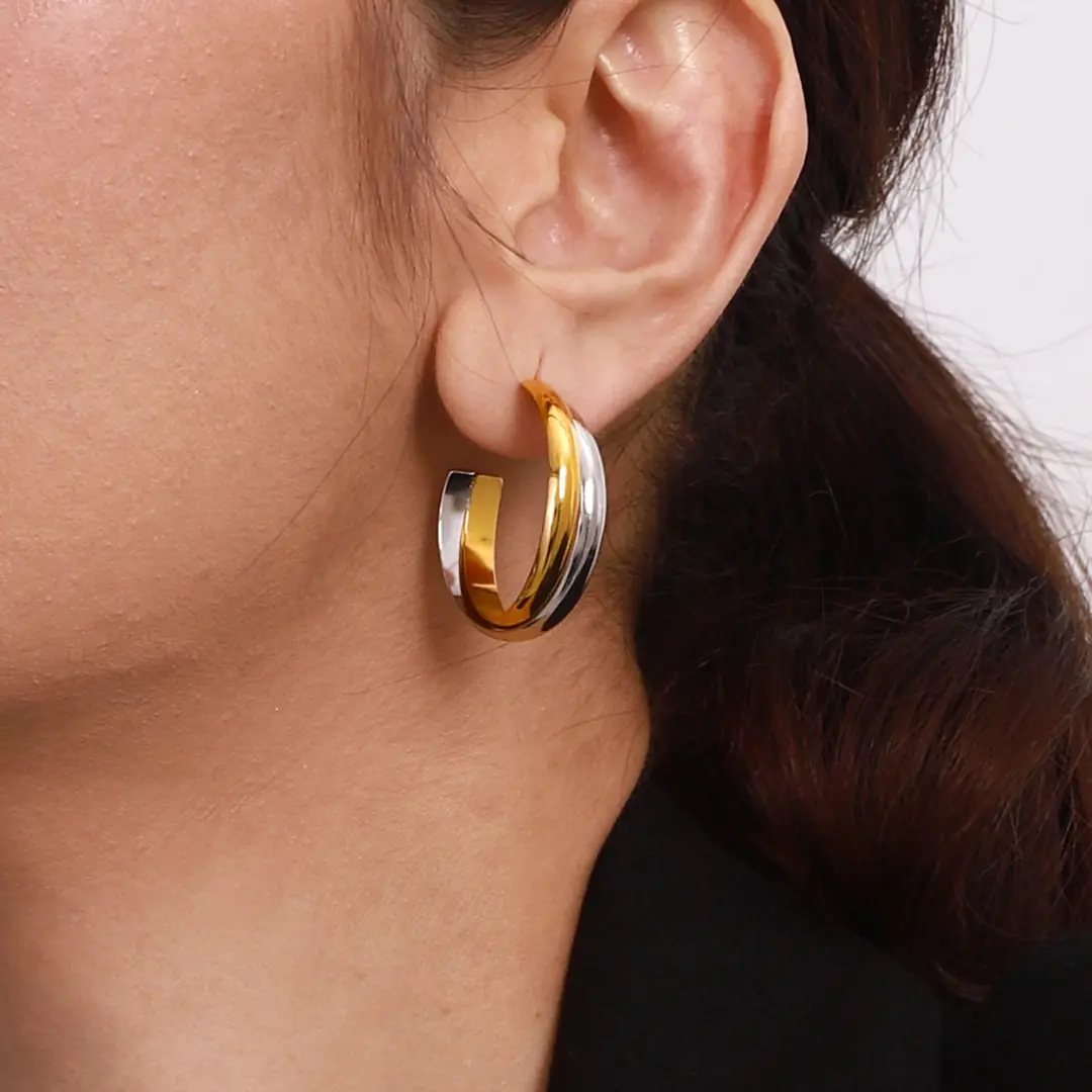 Duetta Earring | Çelik Küpe 2