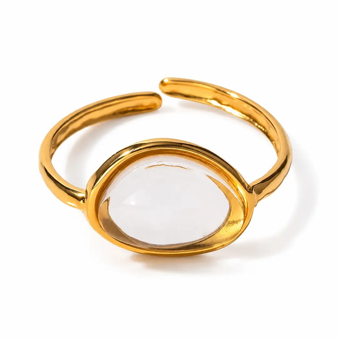 Limpida White Ring | Çelik Yüzük
